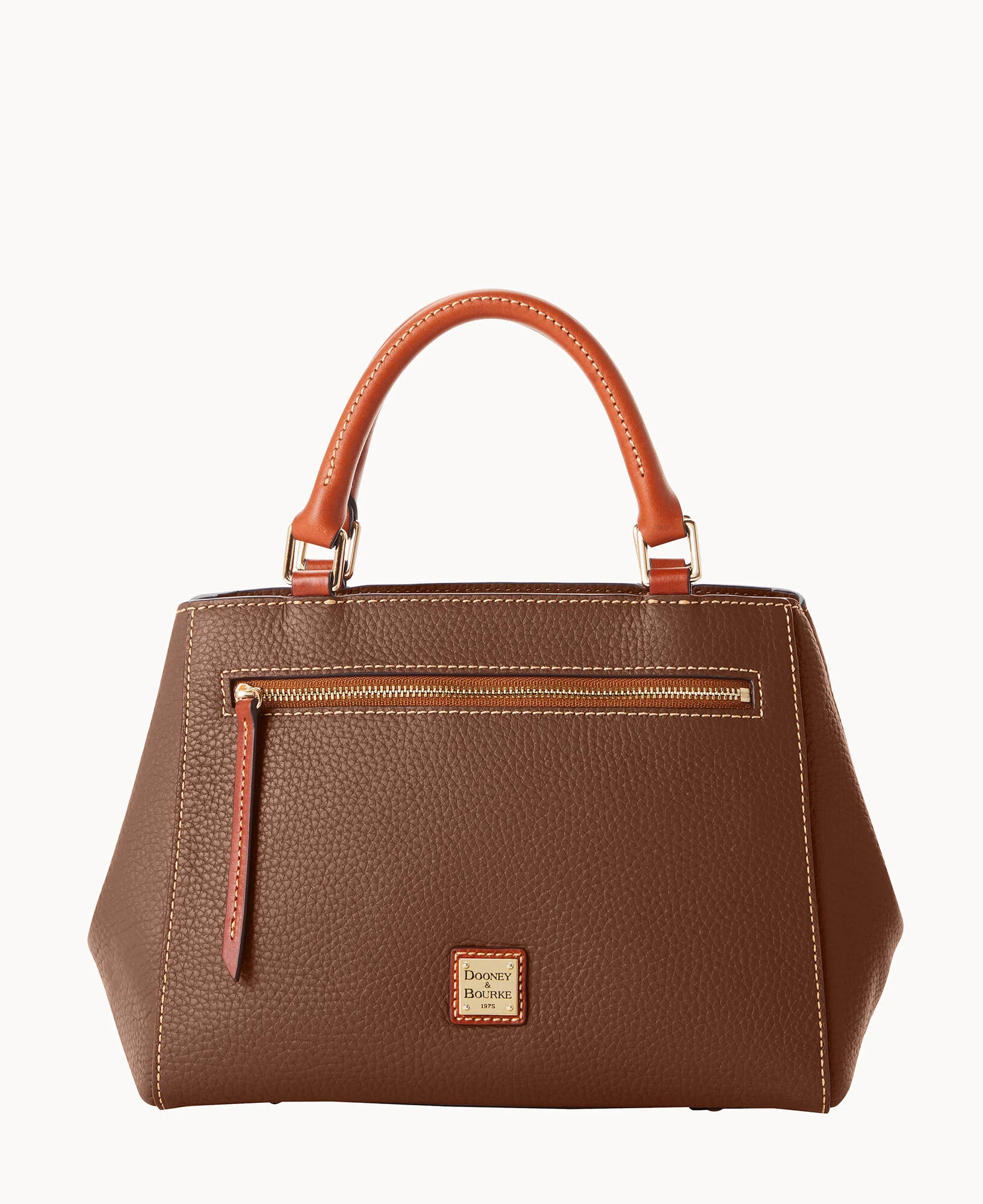 Pebble Grain Small Zip Satchel - Image 6