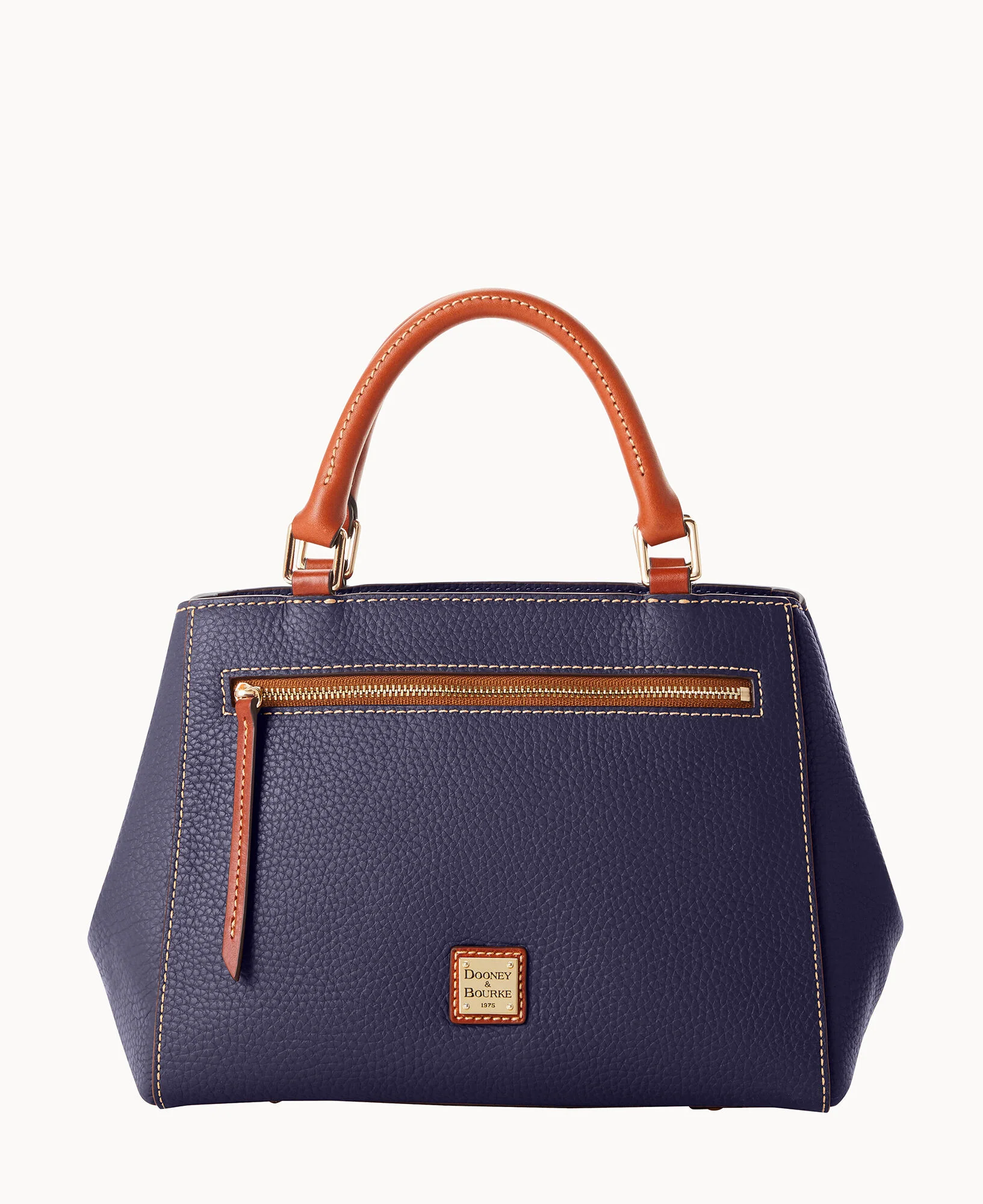 Pebble Grain Small Zip Satchel - Image 66