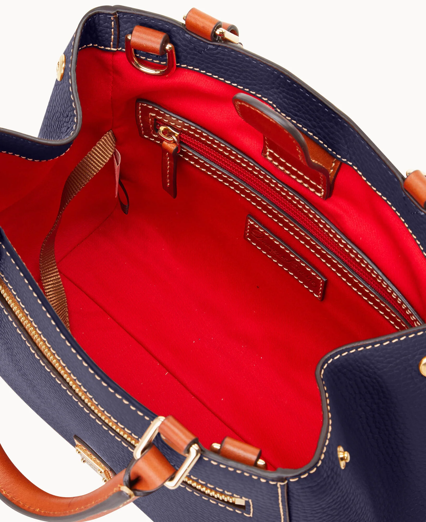 Pebble Grain Small Zip Satchel - Image 68