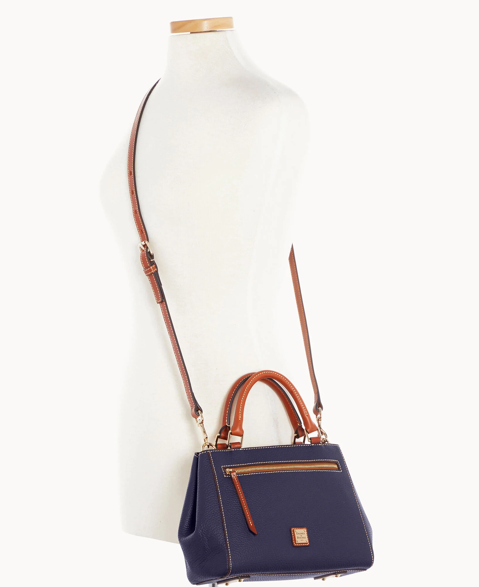 Pebble Grain Small Zip Satchel - Image 70