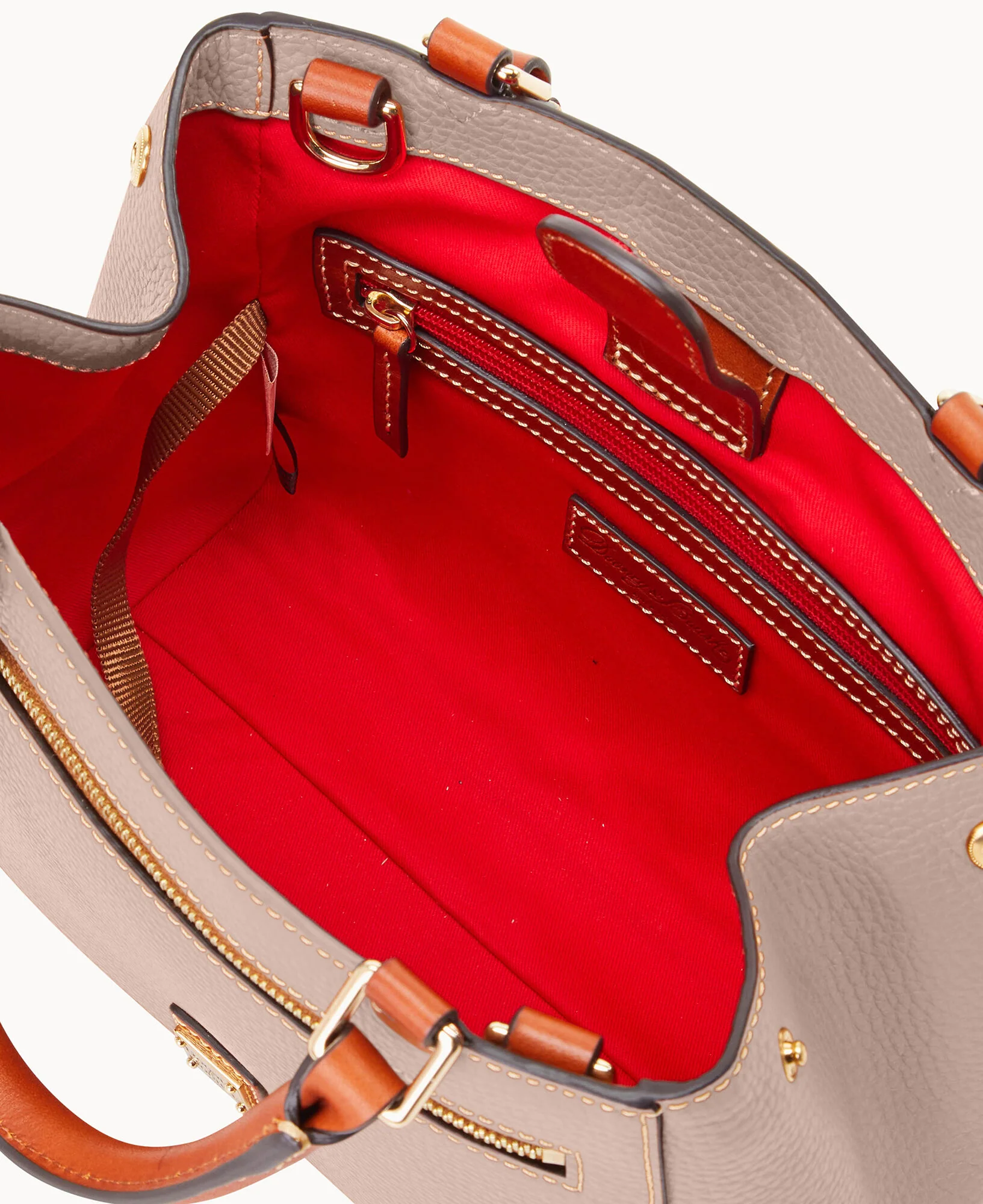 Pebble Grain Small Zip Satchel - Image 78