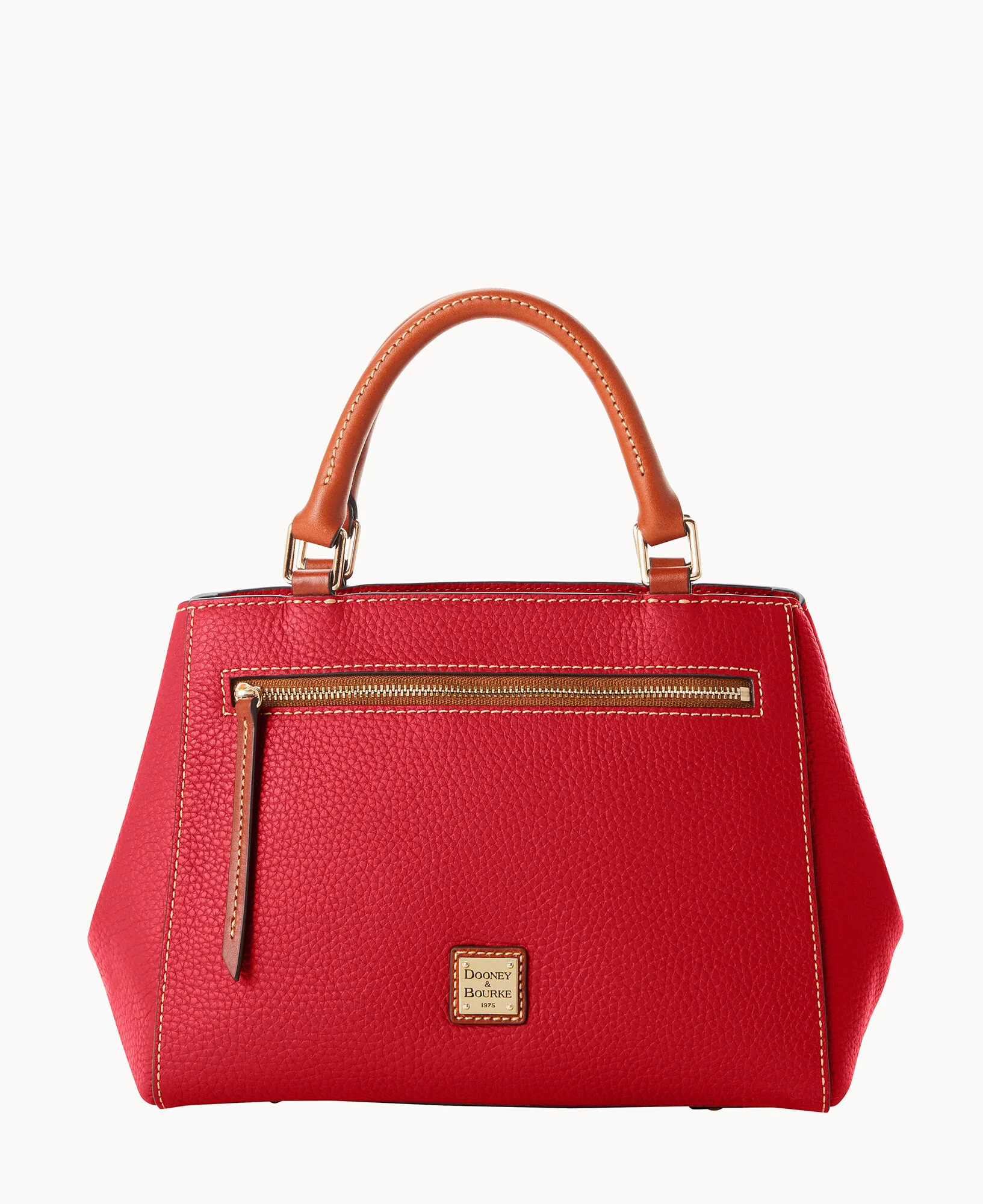 Pebble Grain Small Zip Satchel - Image 86