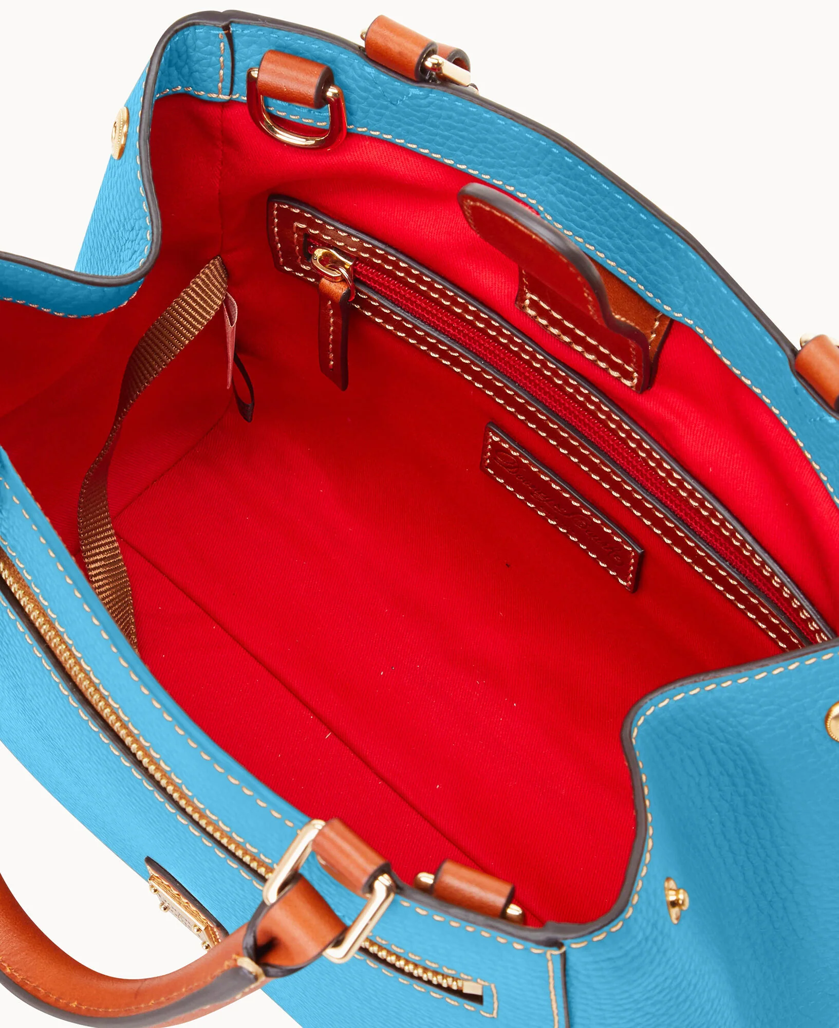 Pebble Grain Small Zip Satchel - Image 93