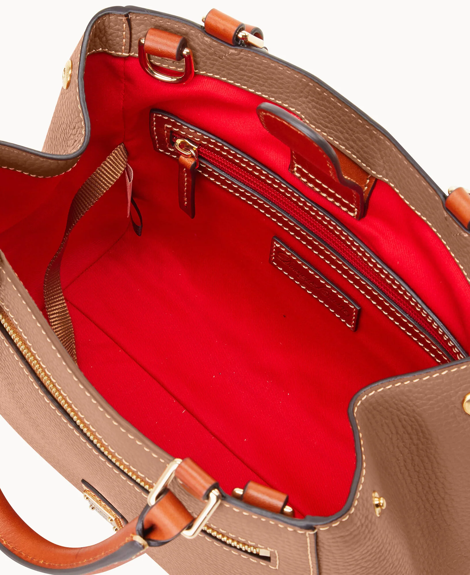 Pebble Grain Small Zip Satchel - Image 98