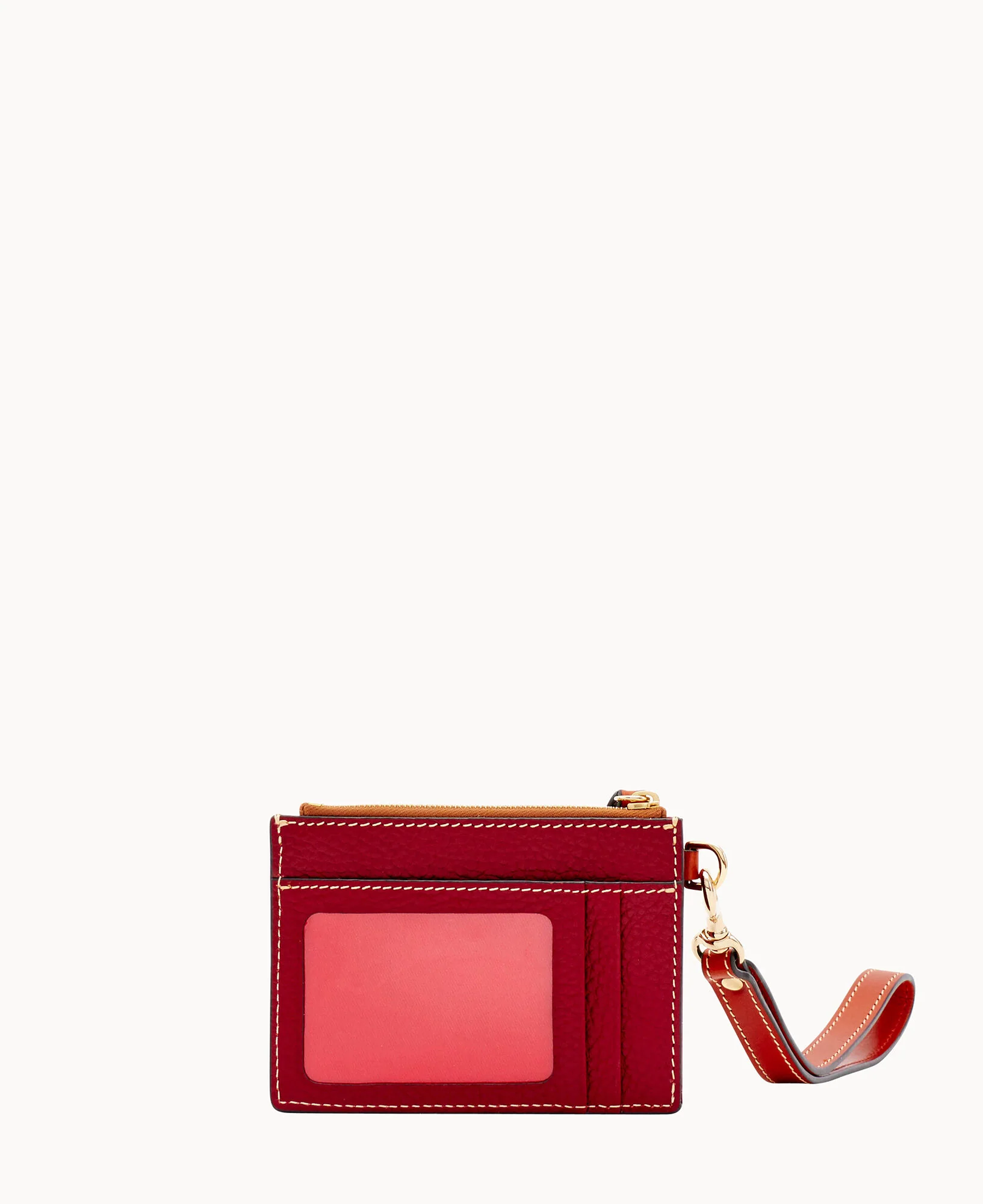 Pebble Grain Zip Top Card Case Wristlet - Image 100