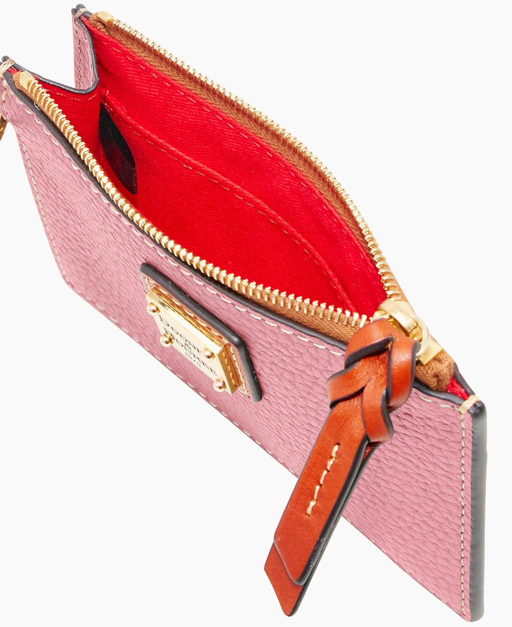 Pebble Grain Zip Top Card Case Wristlet - Image 106