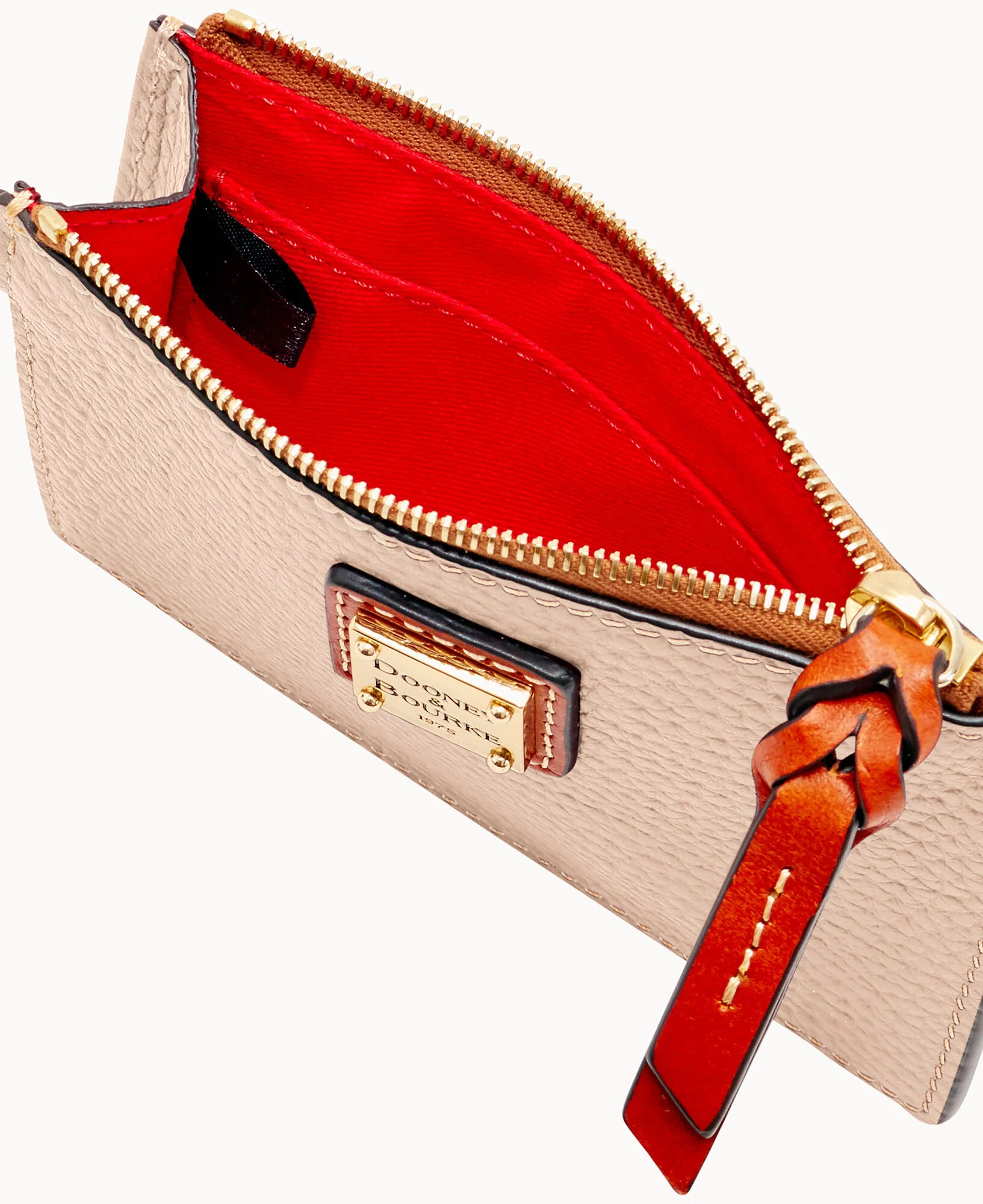 Pebble Grain Zip Top Card Case Wristlet - Image 114