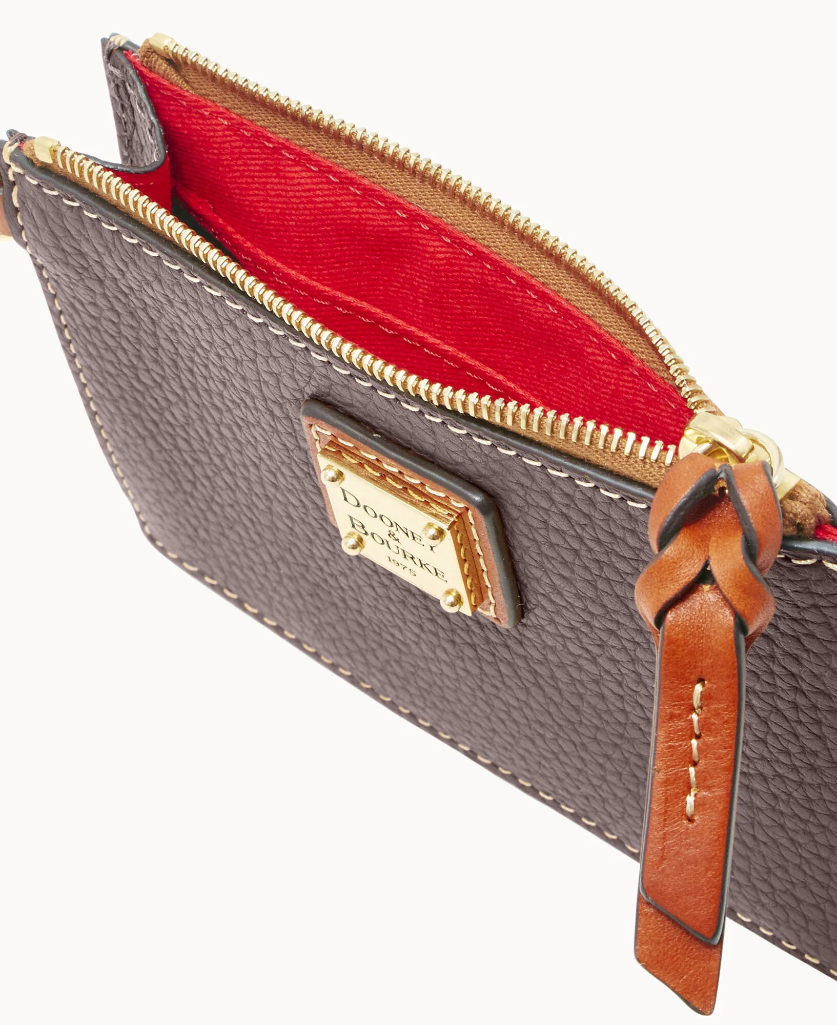 Pebble Grain Zip Top Card Case Wristlet - Image 118