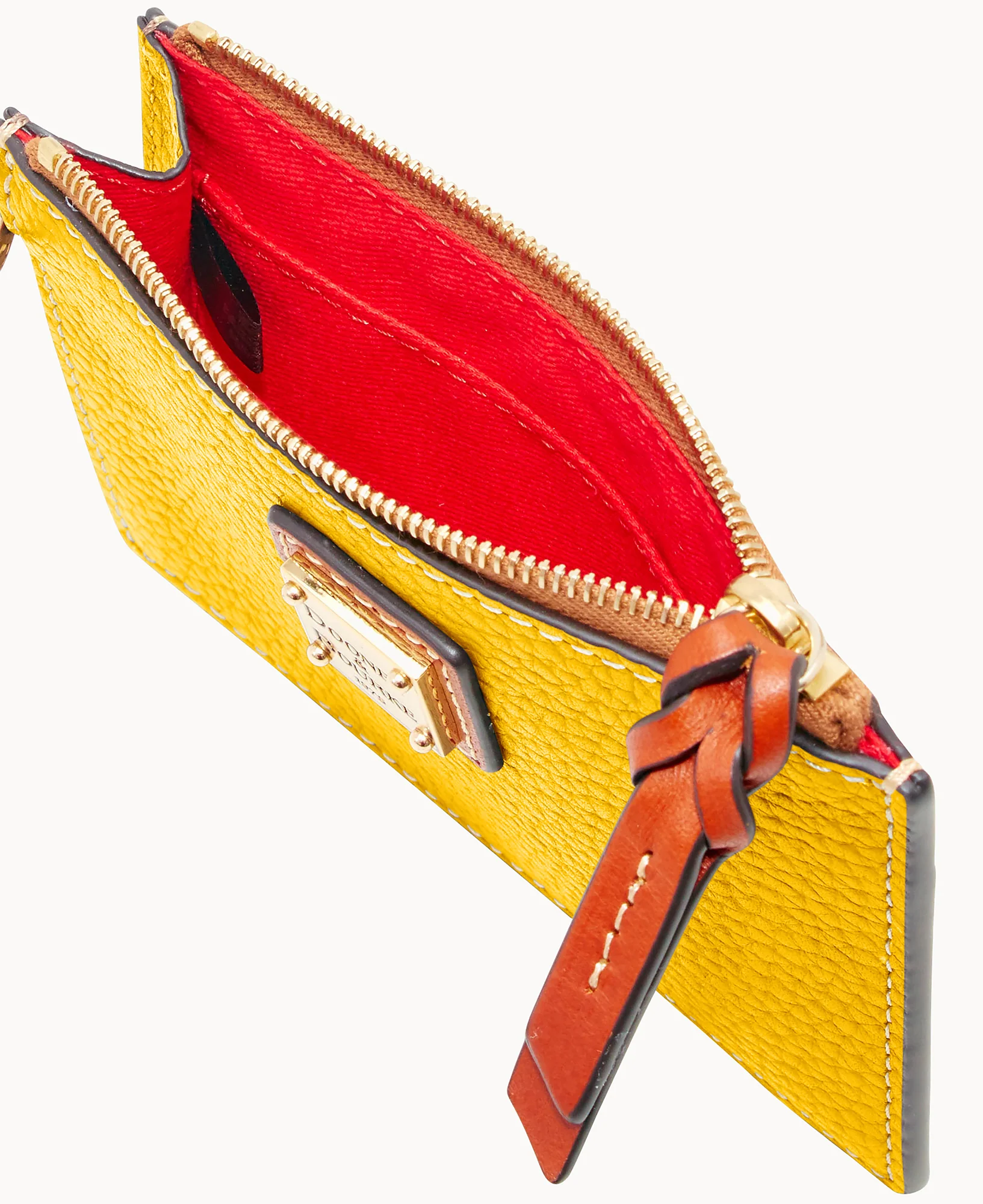Pebble Grain Zip Top Card Case Wristlet - Image 122