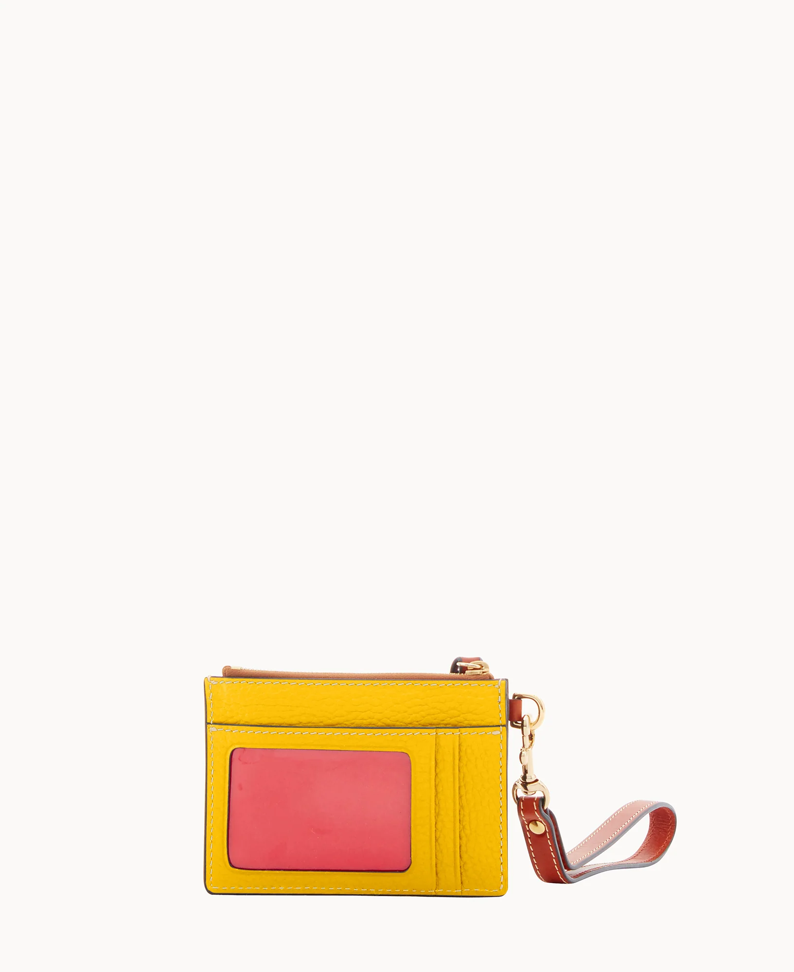Pebble Grain Zip Top Card Case Wristlet - Image 123