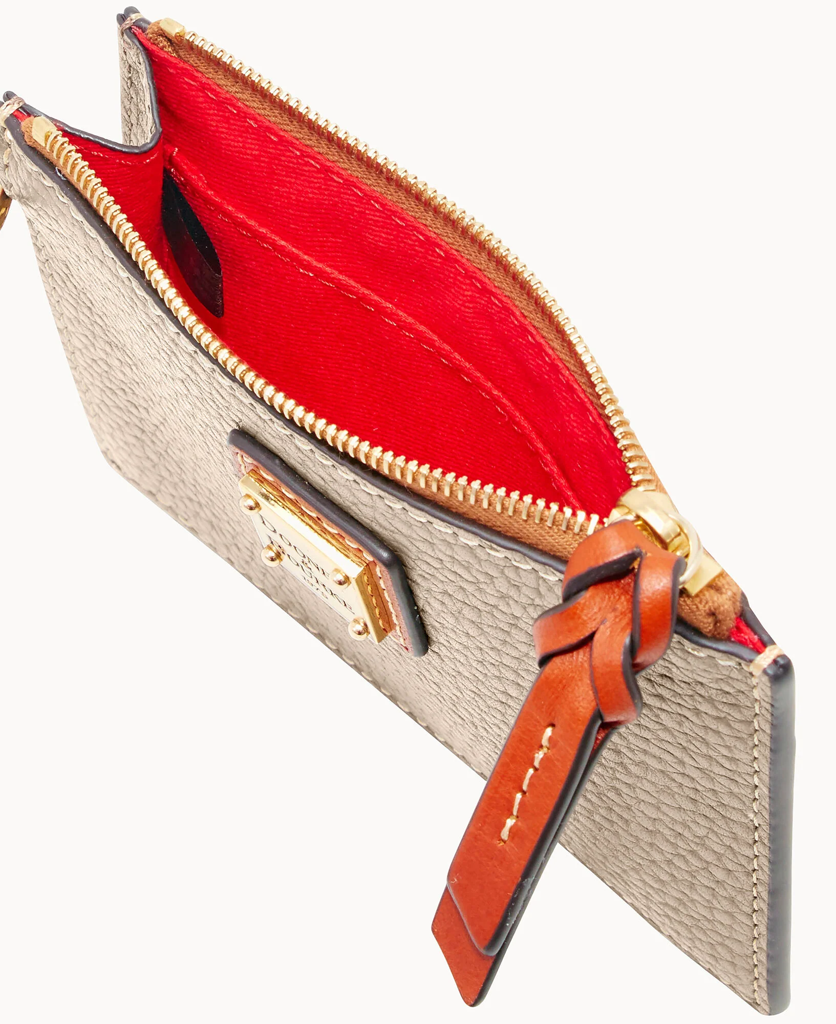 Pebble Grain Zip Top Card Case Wristlet - Image 130