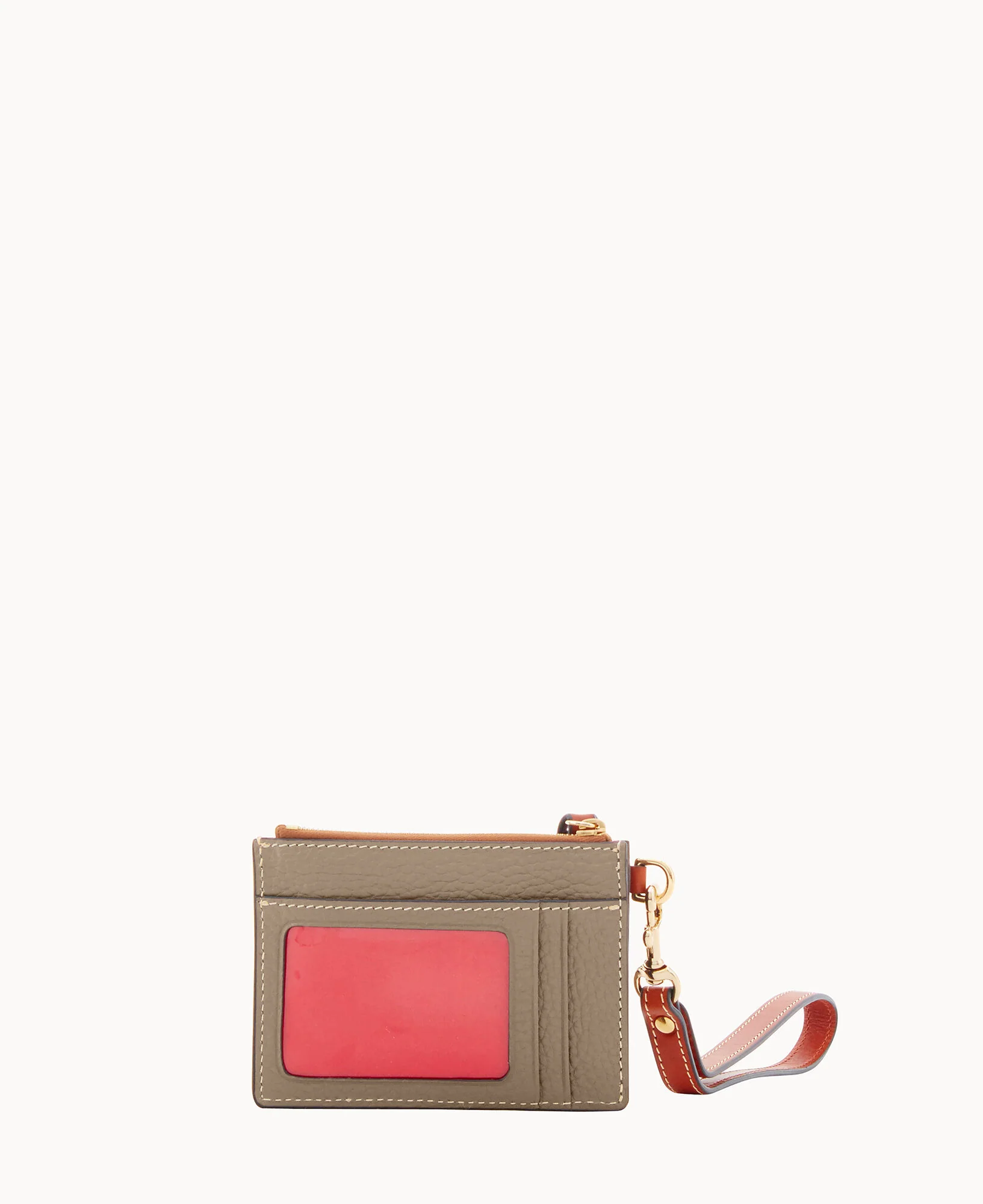 Pebble Grain Zip Top Card Case Wristlet - Image 131