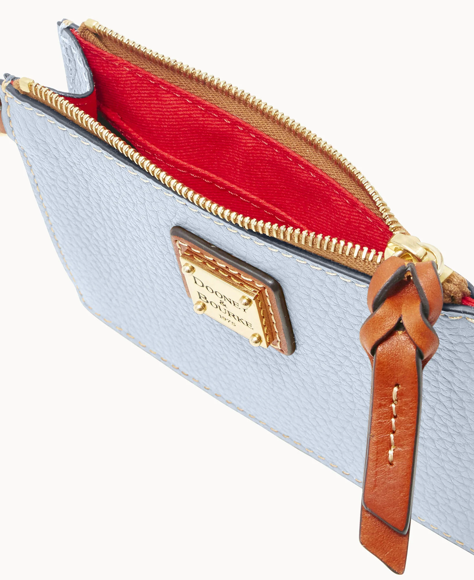 Pebble Grain Zip Top Card Case Wristlet - Image 138