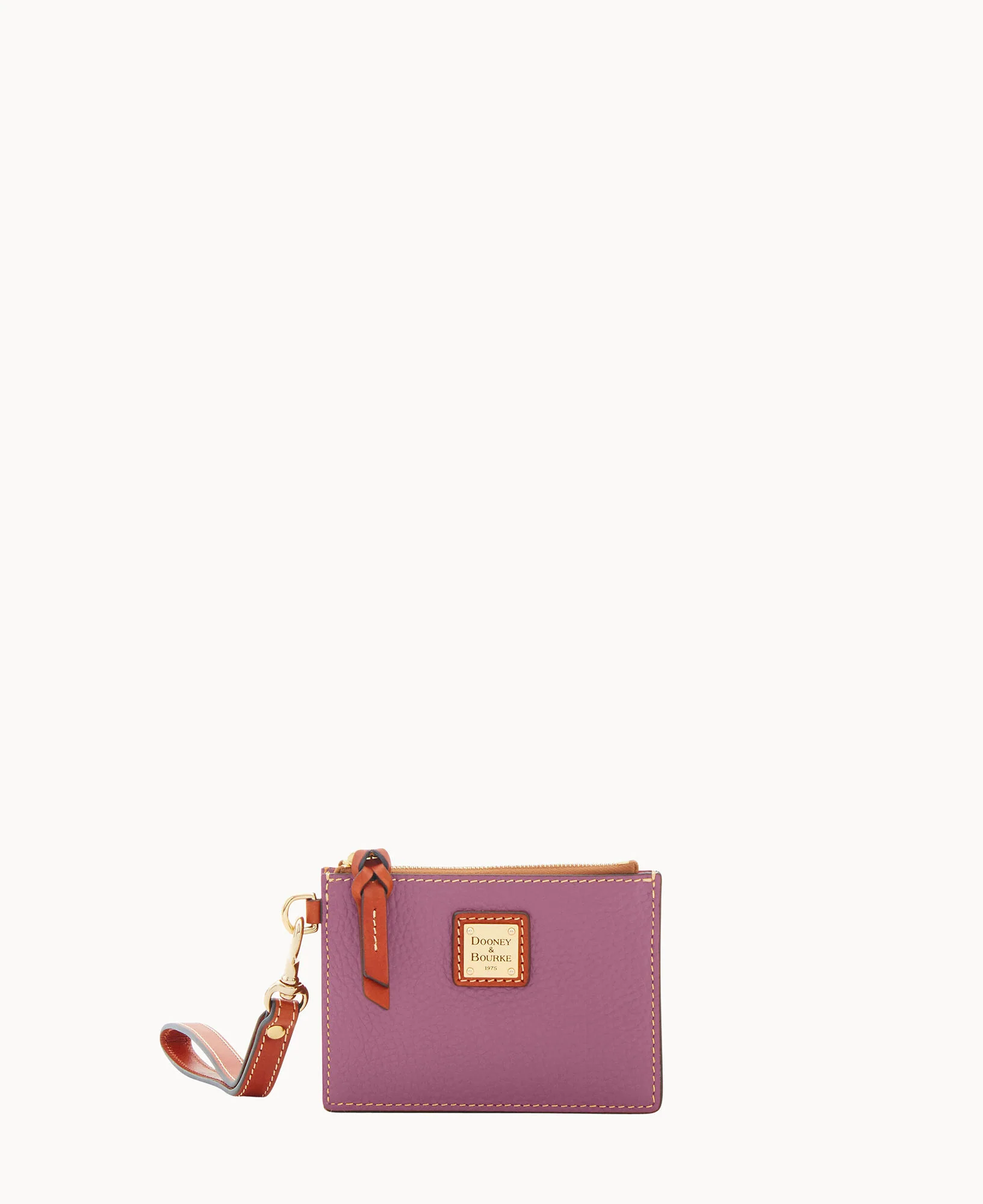 Pebble Grain Zip Top Card Case Wristlet - Image 142