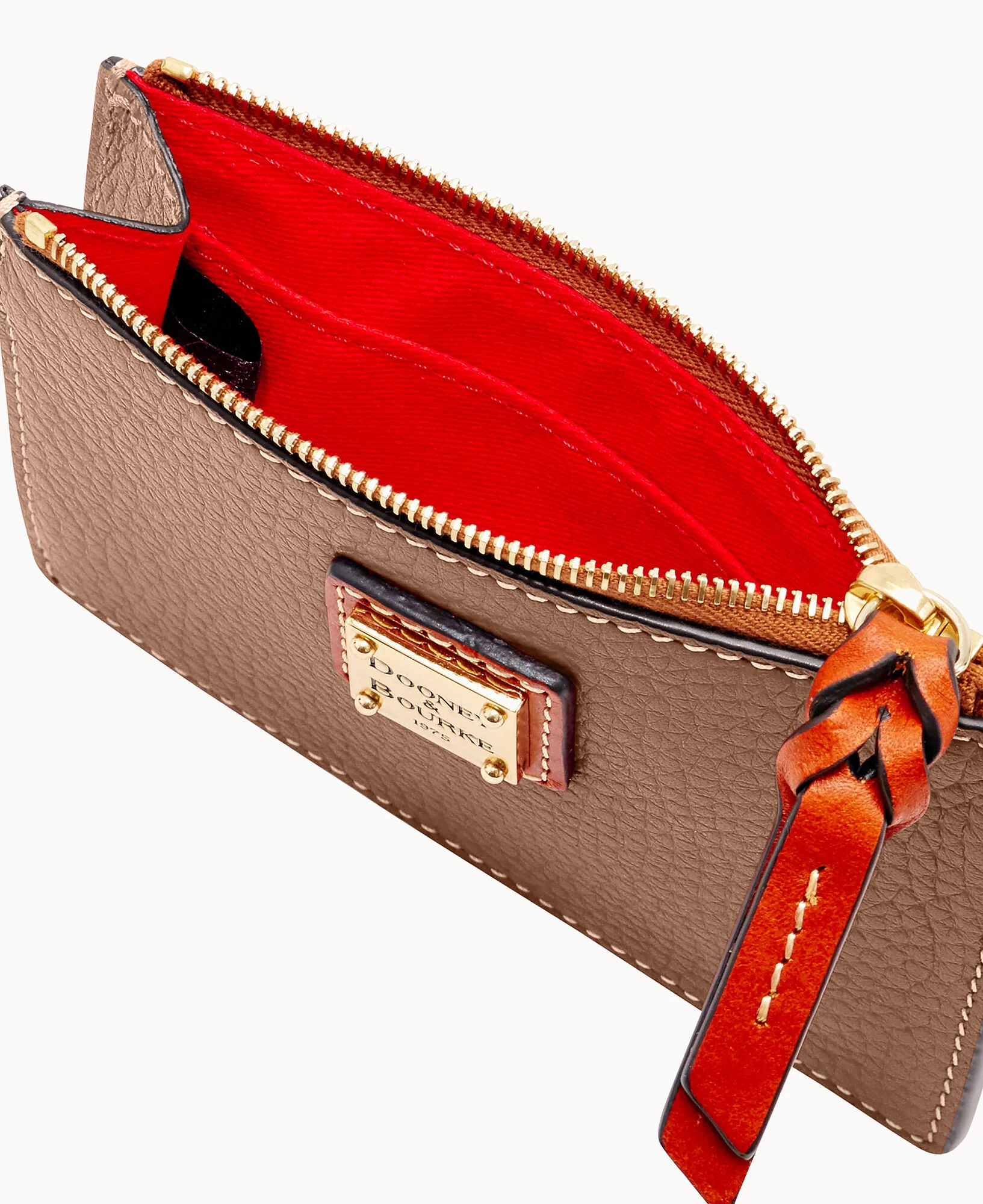 Pebble Grain Zip Top Card Case Wristlet - Image 151
