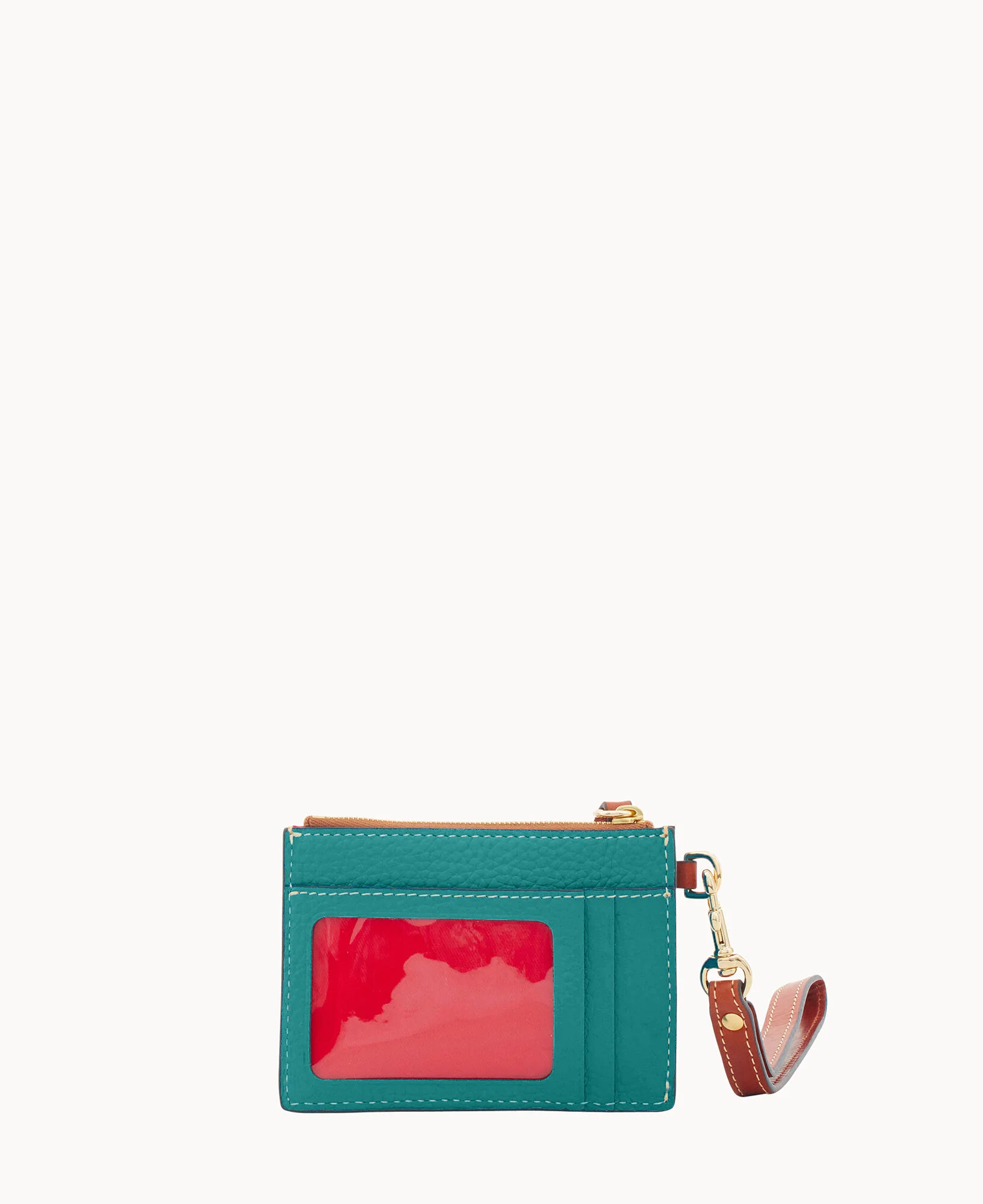 Pebble Grain Zip Top Card Case Wristlet - Image 160