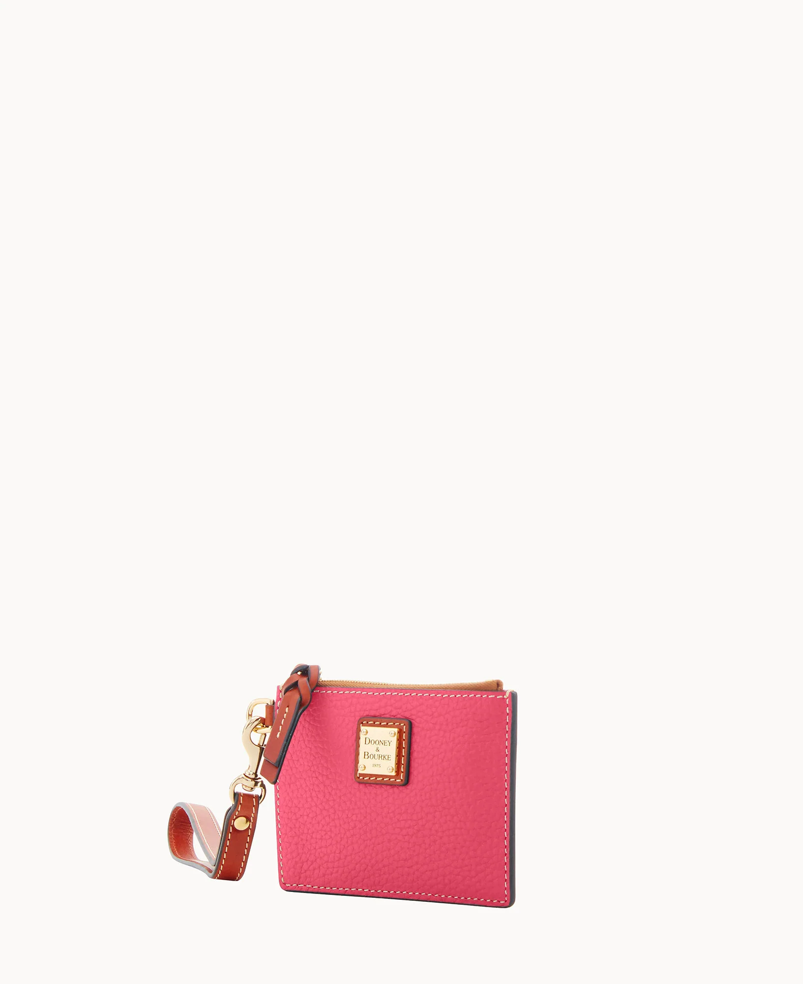 Pebble Grain Zip Top Card Case Wristlet - Image 26