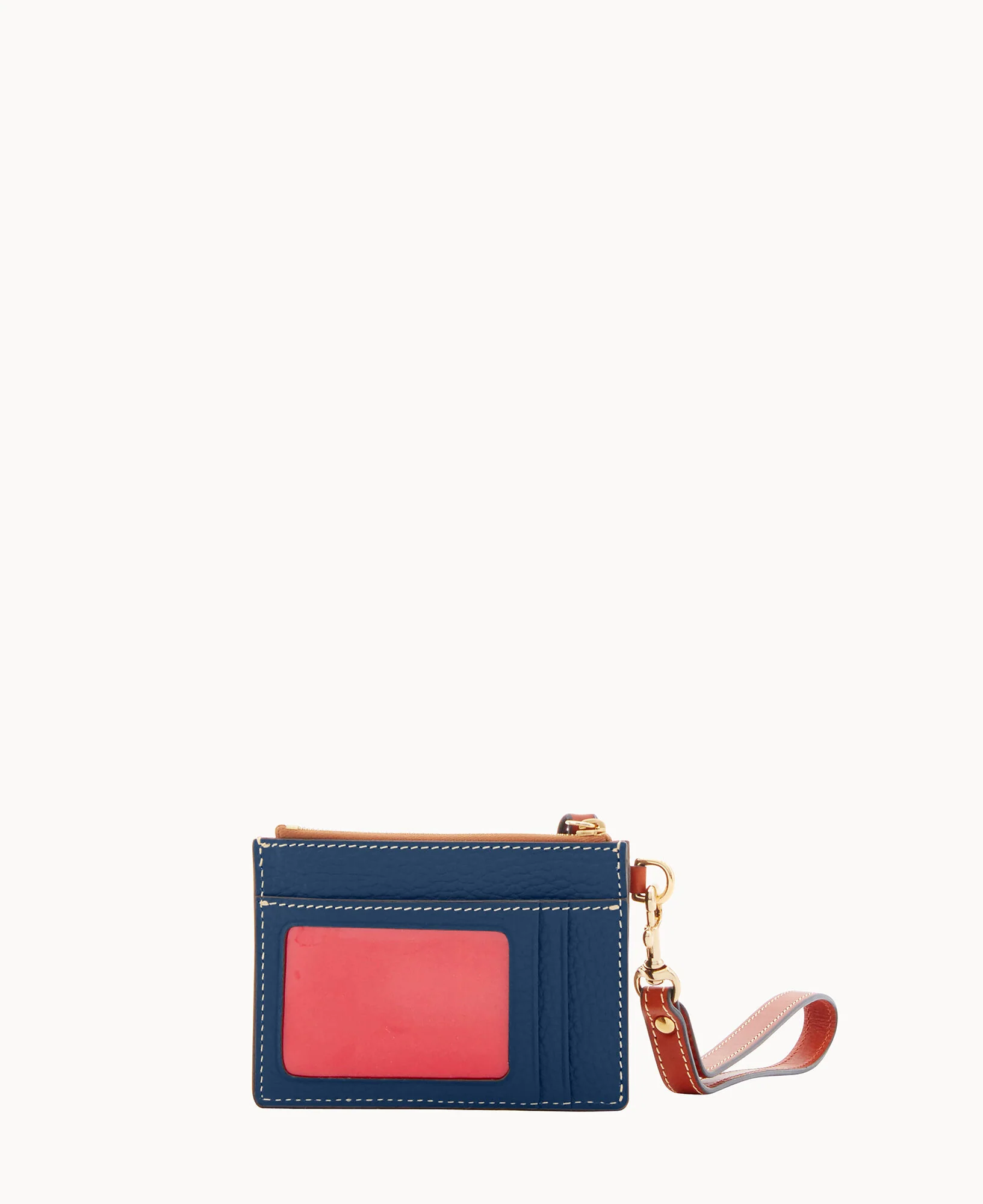 Pebble Grain Zip Top Card Case Wristlet - Image 32
