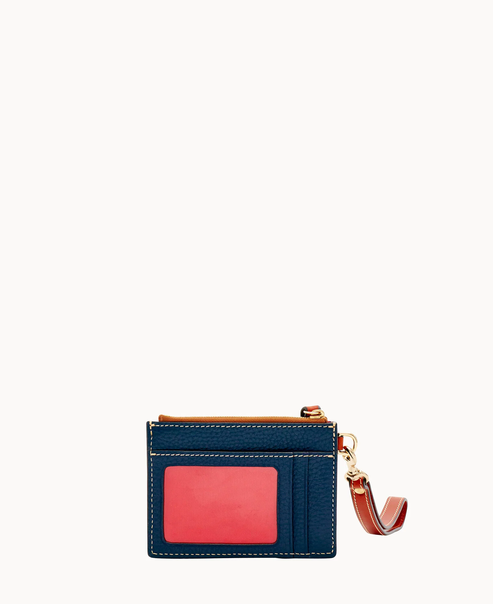 Pebble Grain Zip Top Card Case Wristlet - Image 36