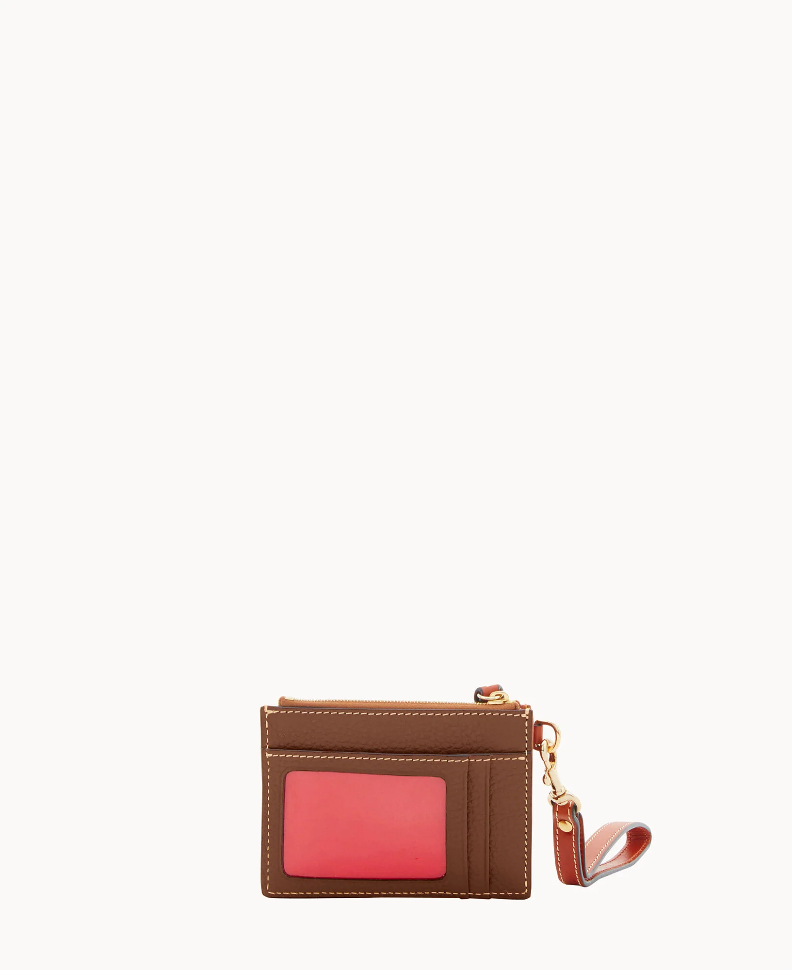 Pebble Grain Zip Top Card Case Wristlet - Image 48
