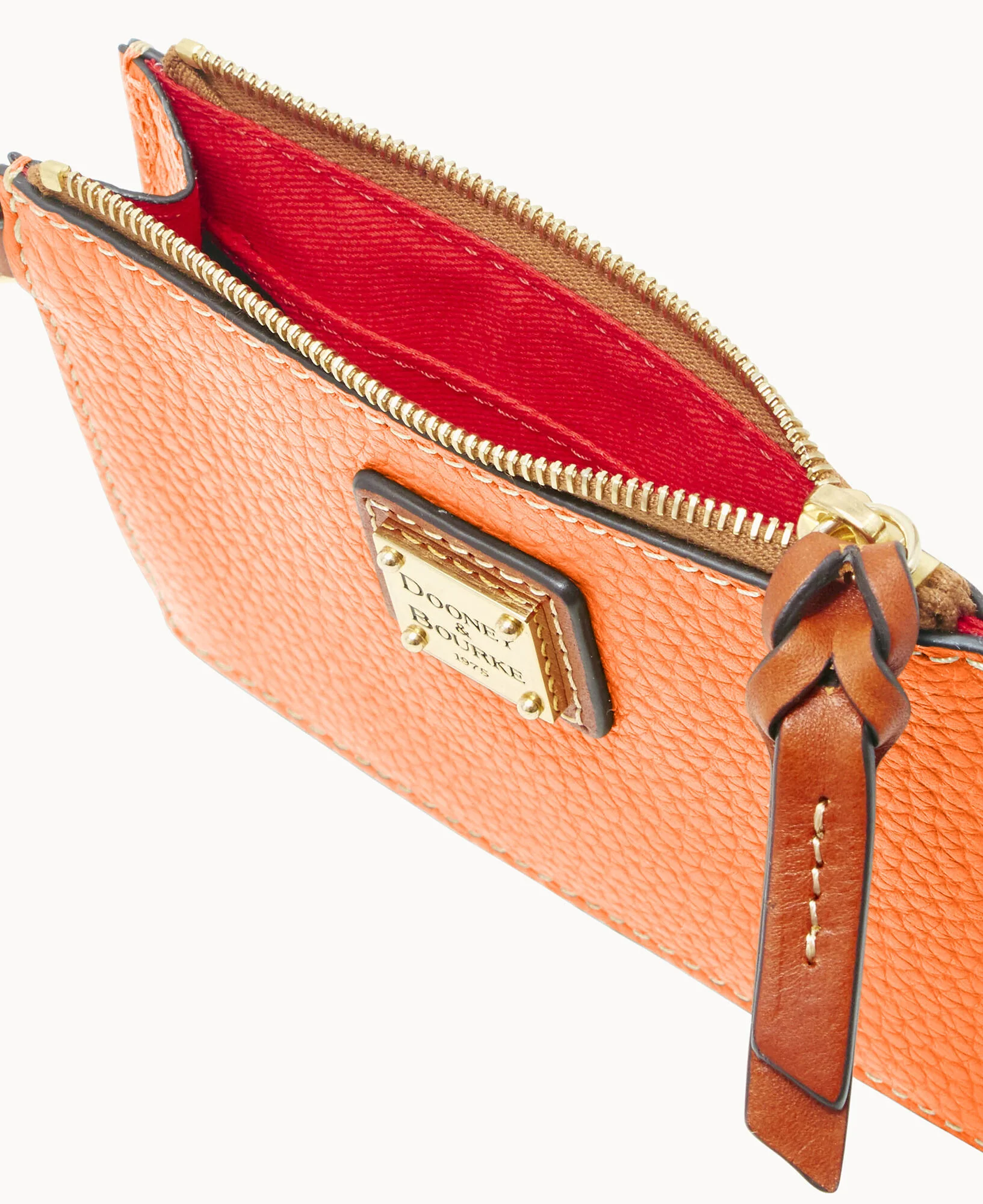 Pebble Grain Zip Top Card Case Wristlet - Image 55