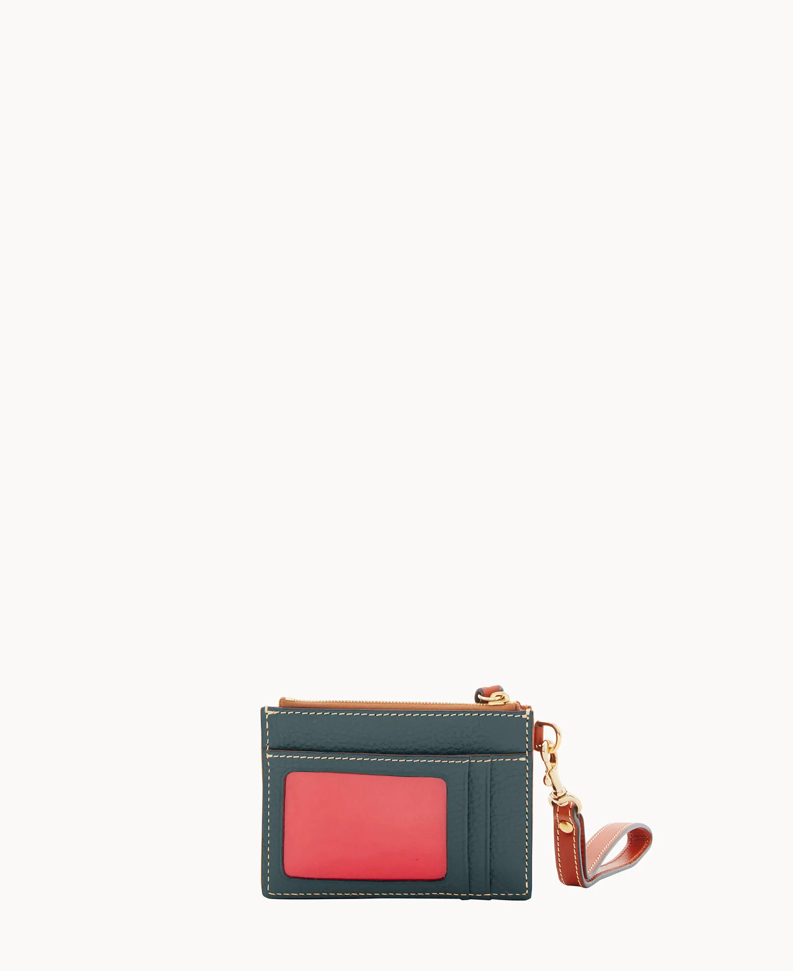 Pebble Grain Zip Top Card Case Wristlet - Image 68