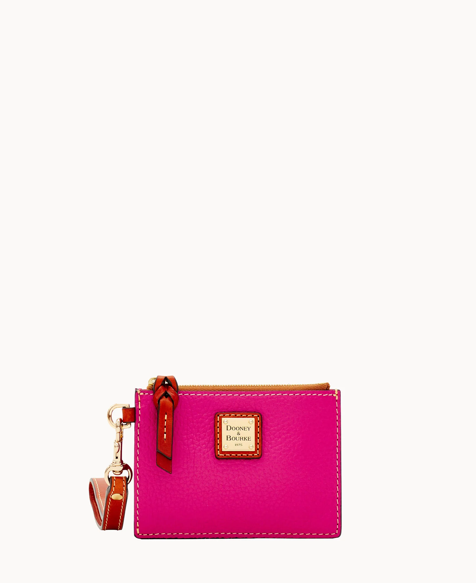 Pebble Grain Zip Top Card Case Wristlet - Image 69