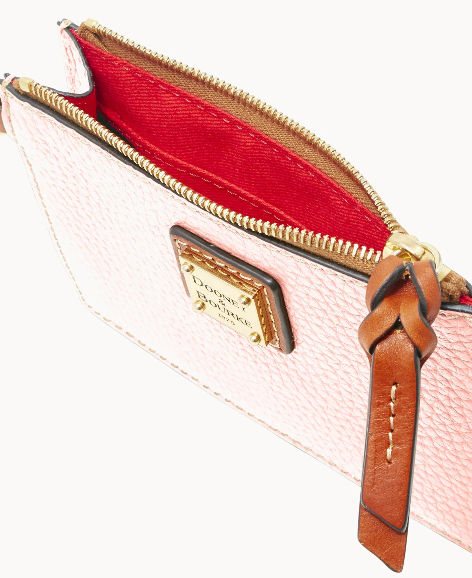 Pebble Grain Zip Top Card Case Wristlet - Image 83