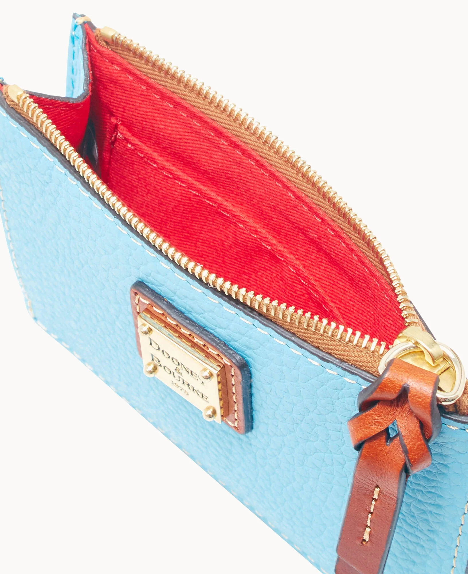 Pebble Grain Zip Top Card Case Wristlet - Image 87
