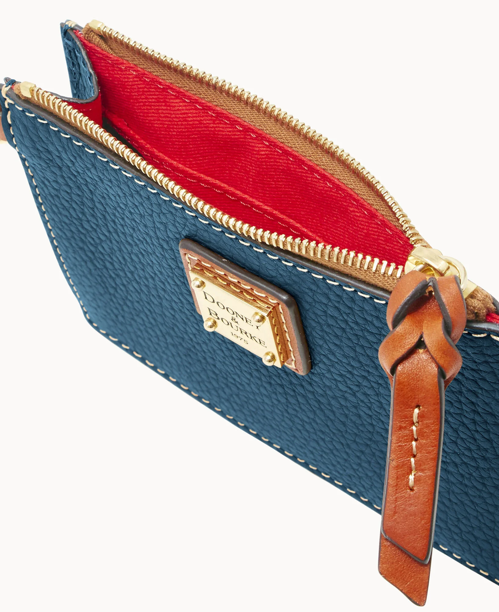 Pebble Grain Zip Top Card Case Wristlet - Image 91