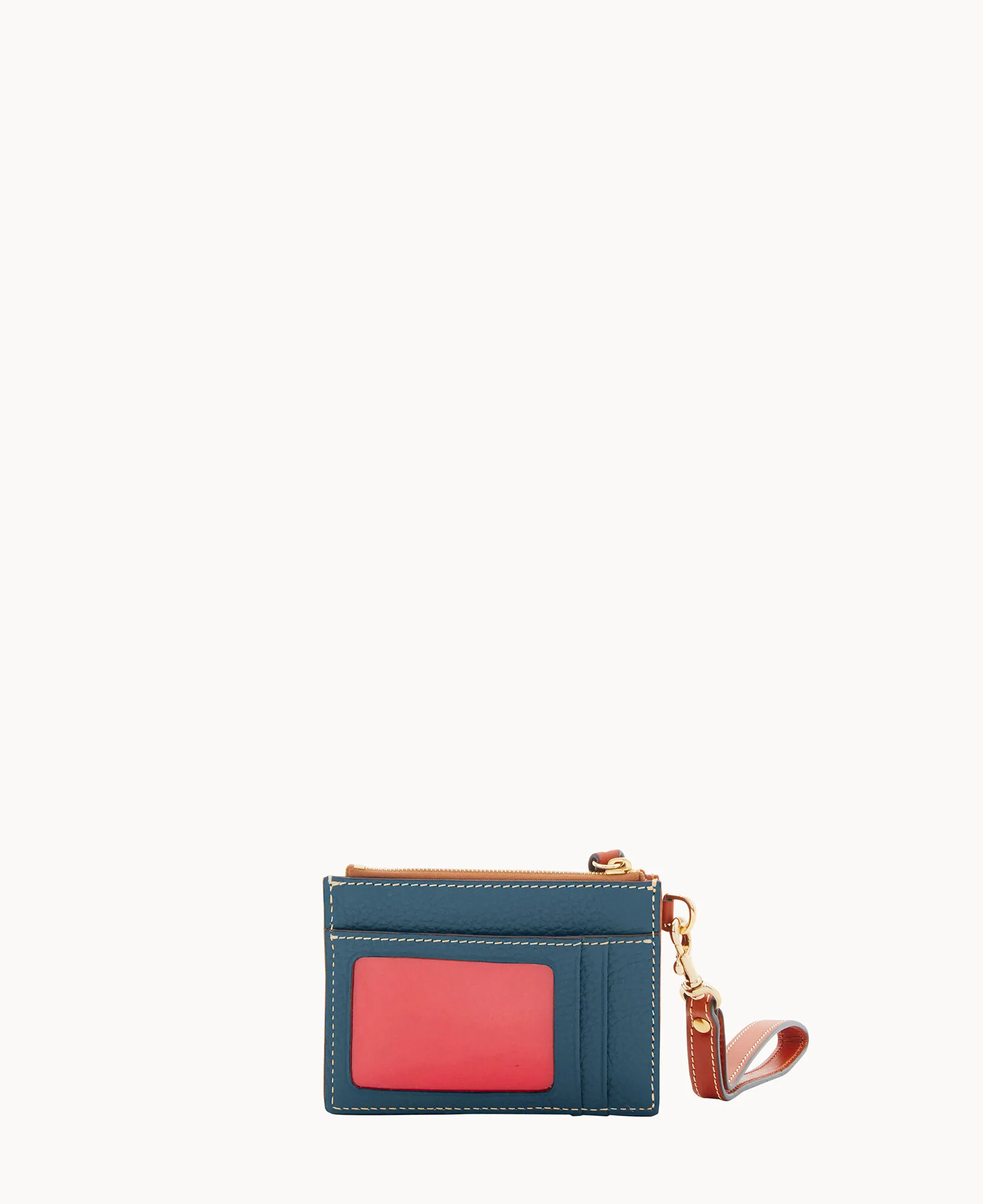 Pebble Grain Zip Top Card Case Wristlet - Image 92