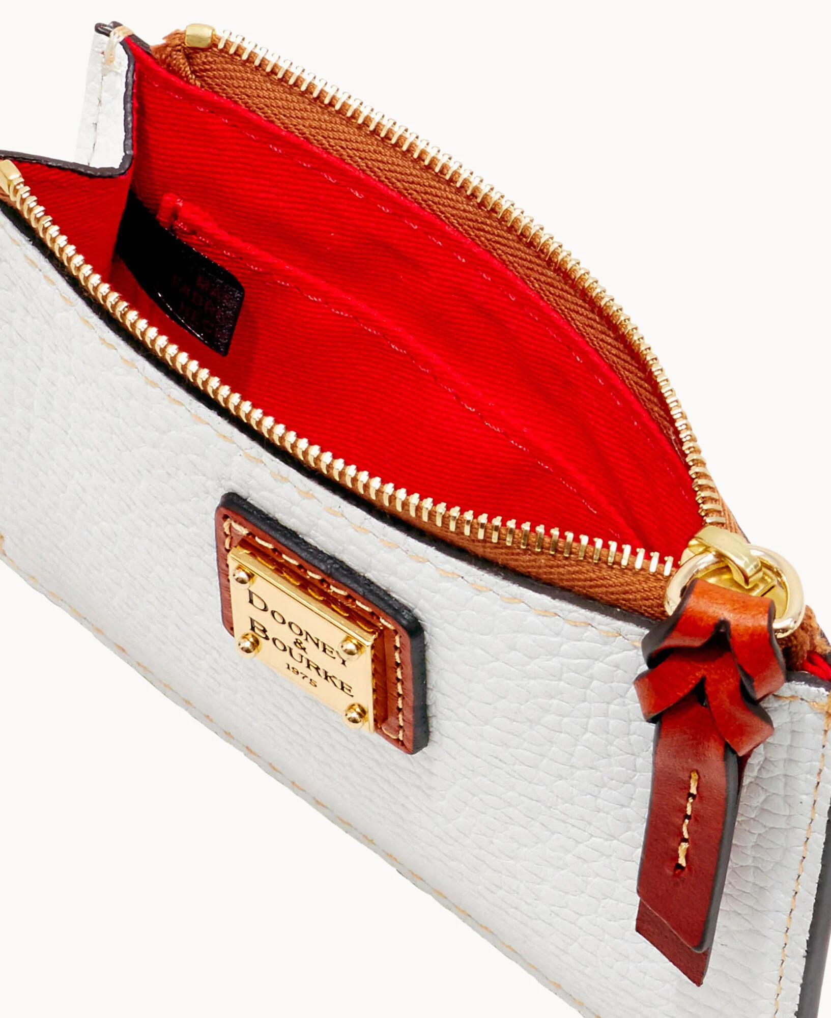 Pebble Grain Zip Top Card Case Wristlet - Image 95