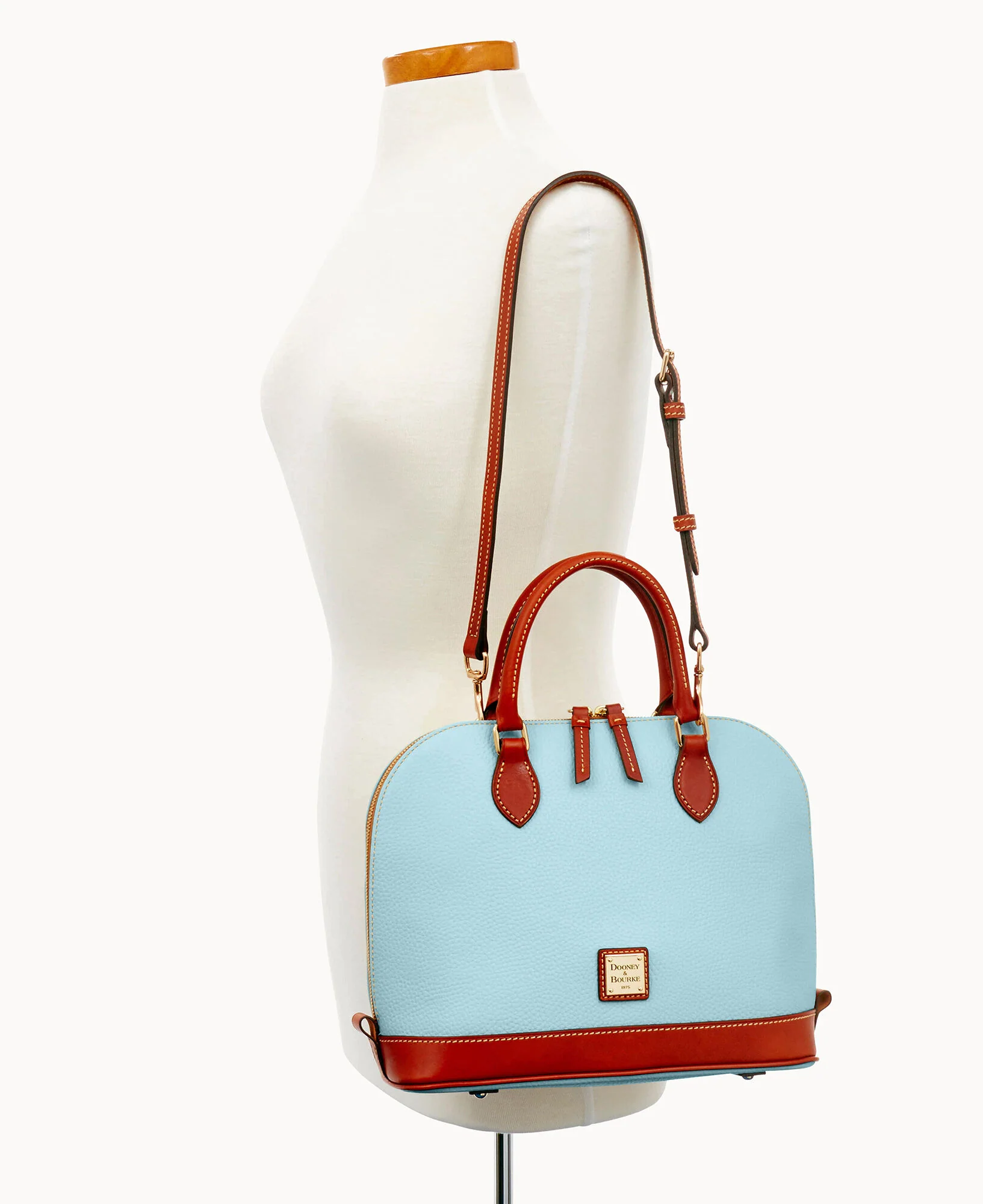 Pebble Grain Zip Zip Satchel - Image 104