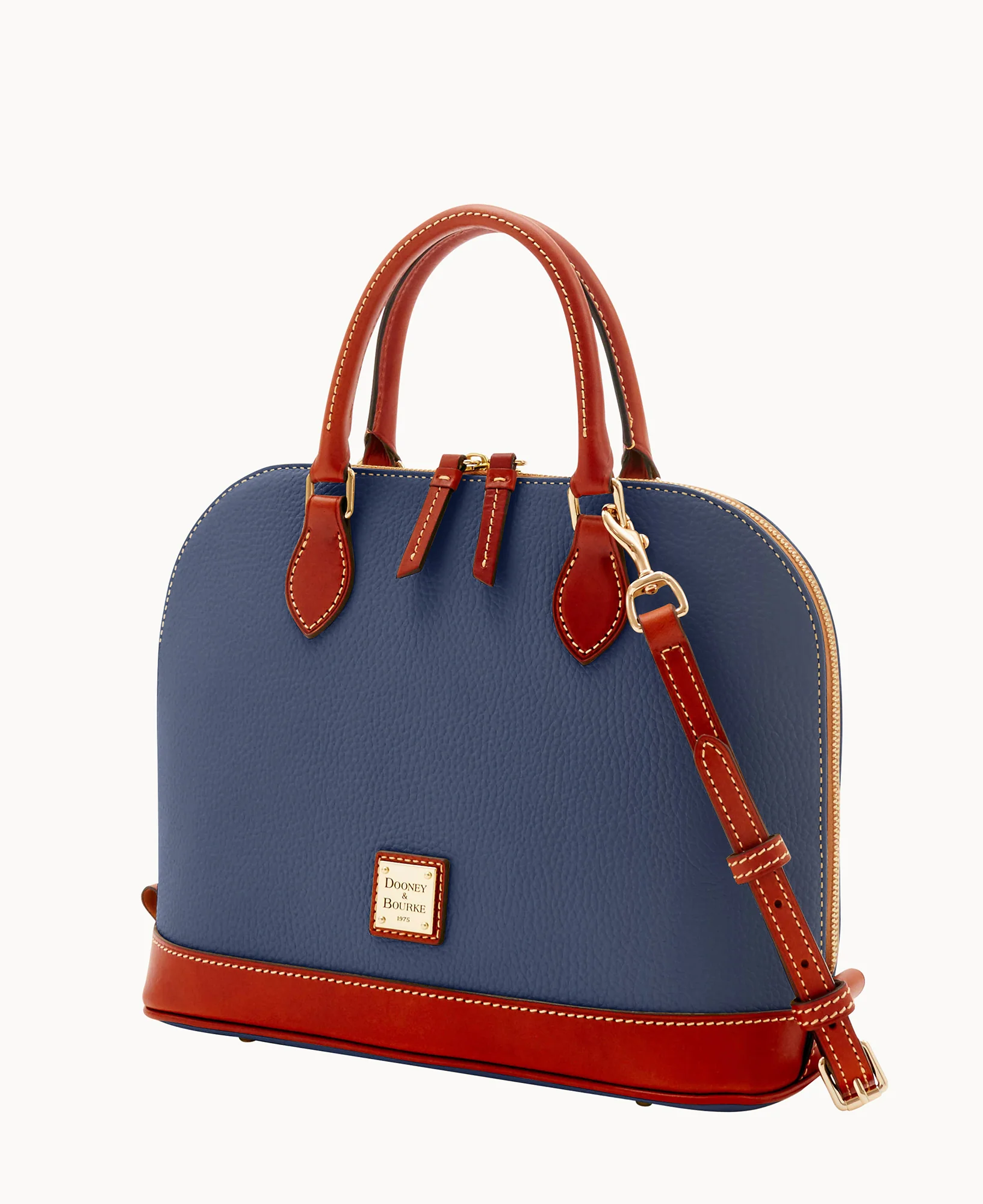 Pebble Grain Zip Zip Satchel - Image 111