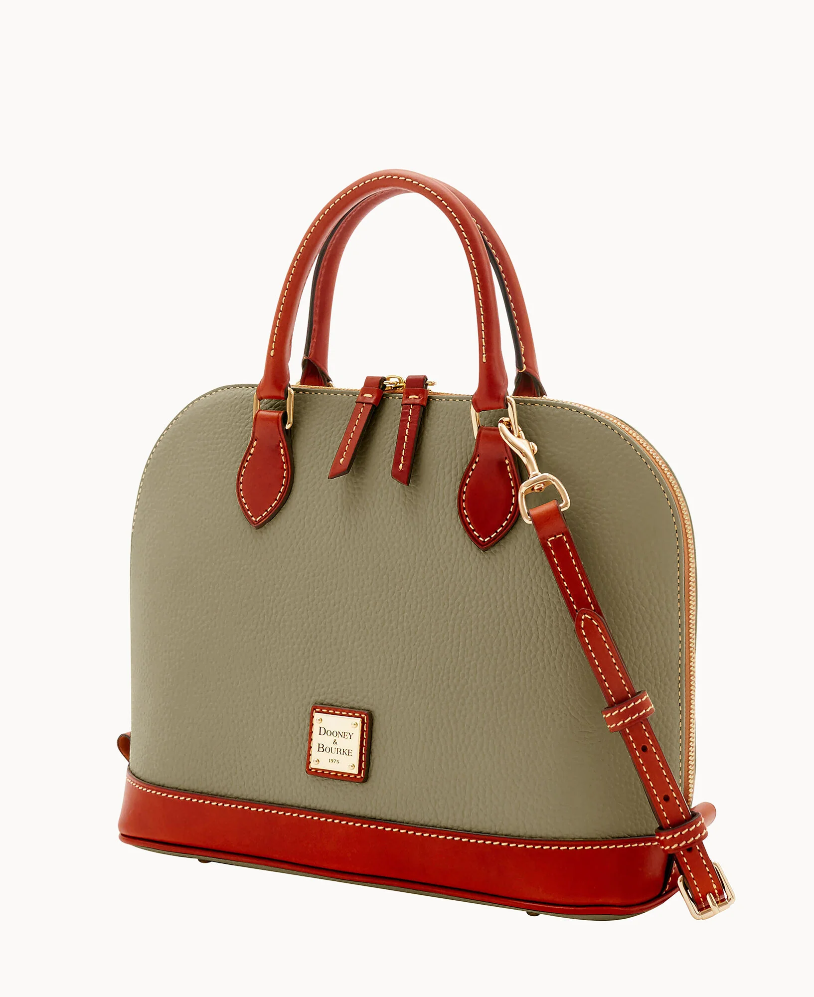 Pebble Grain Zip Zip Satchel - Image 122