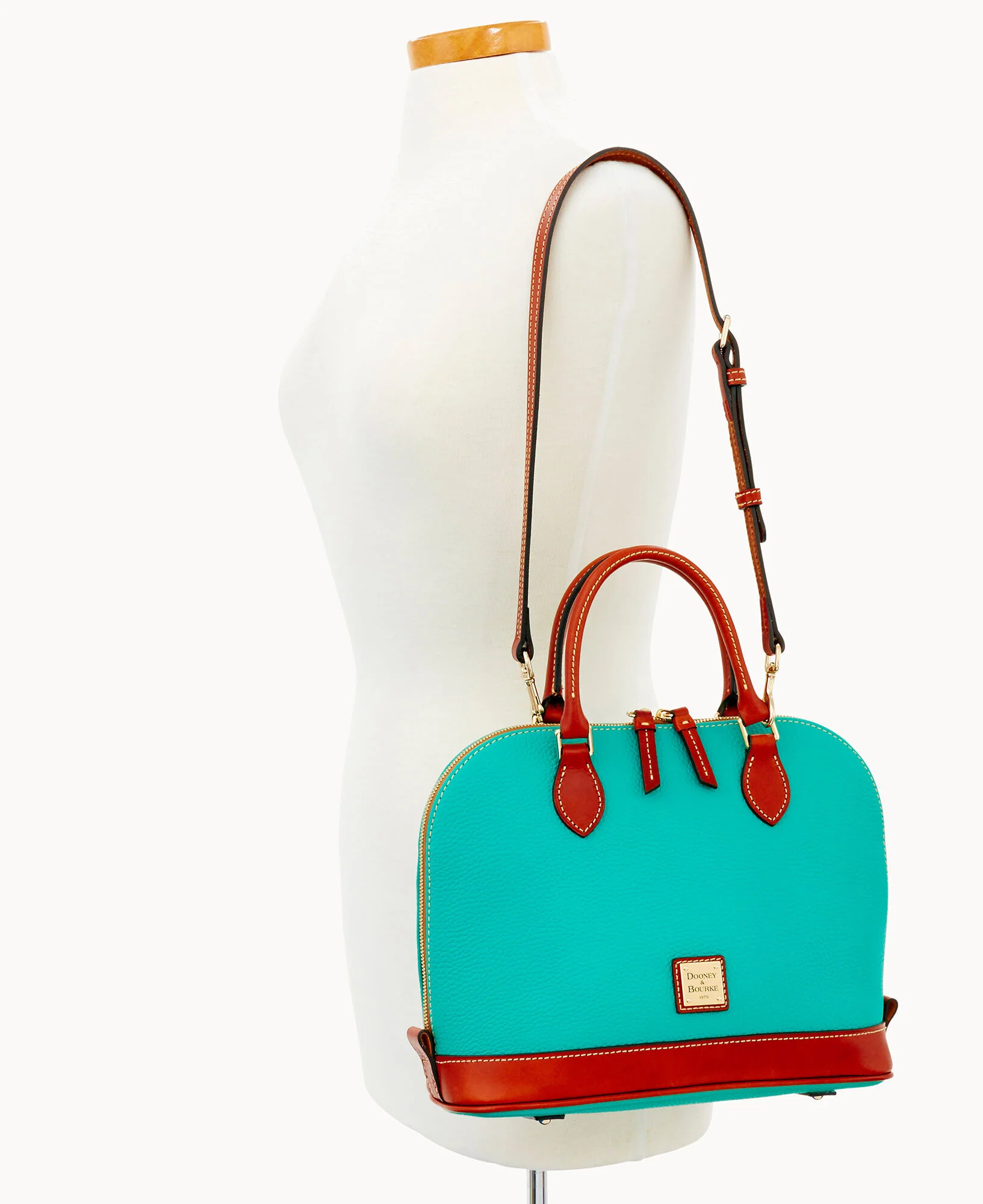 Pebble Grain Zip Zip Satchel - Image 50