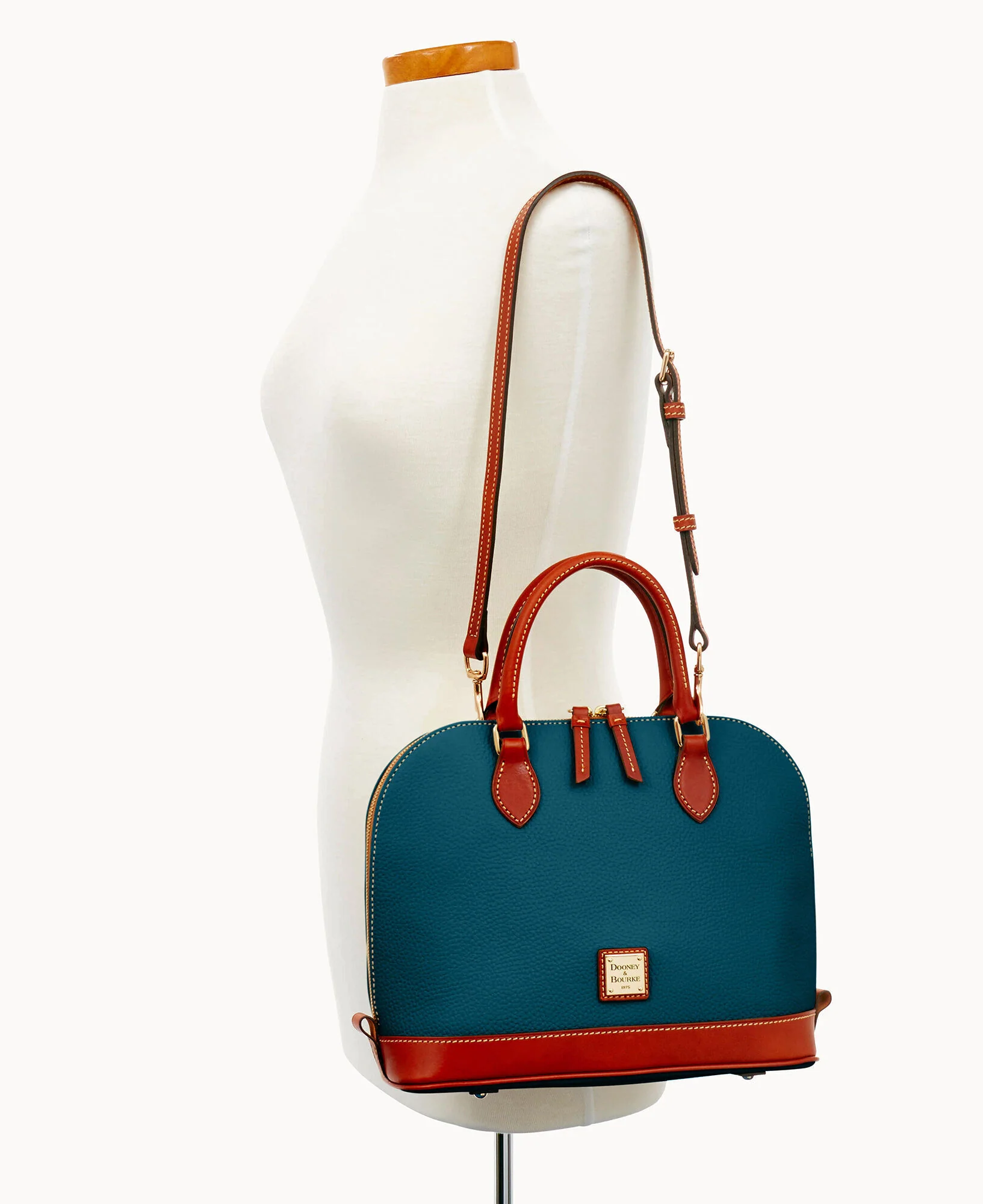 Pebble Grain Zip Zip Satchel - Image 55