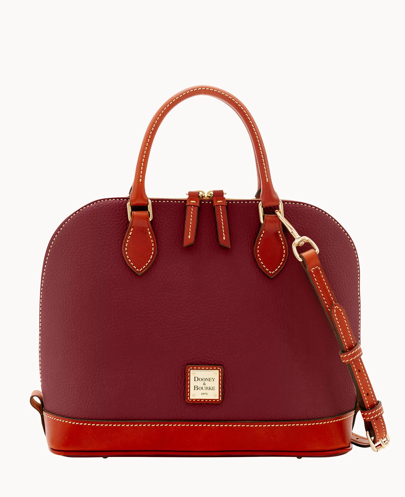 Pebble Grain Zip Zip Satchel - Image 75