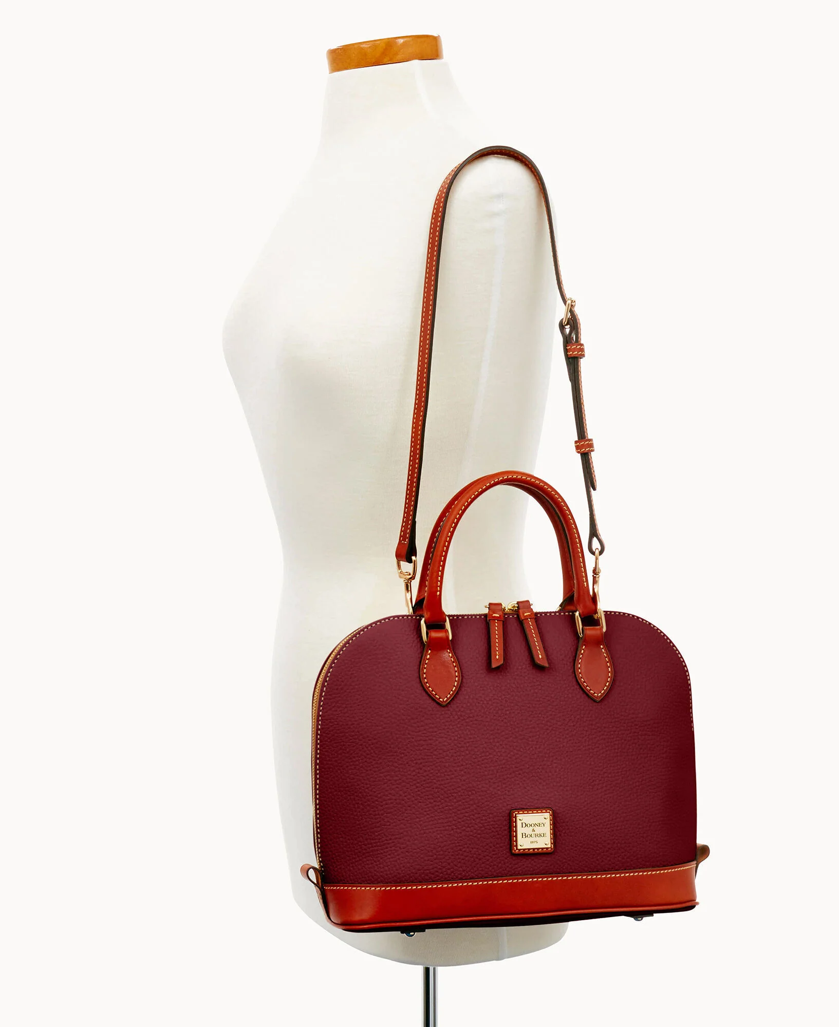 Pebble Grain Zip Zip Satchel - Image 79