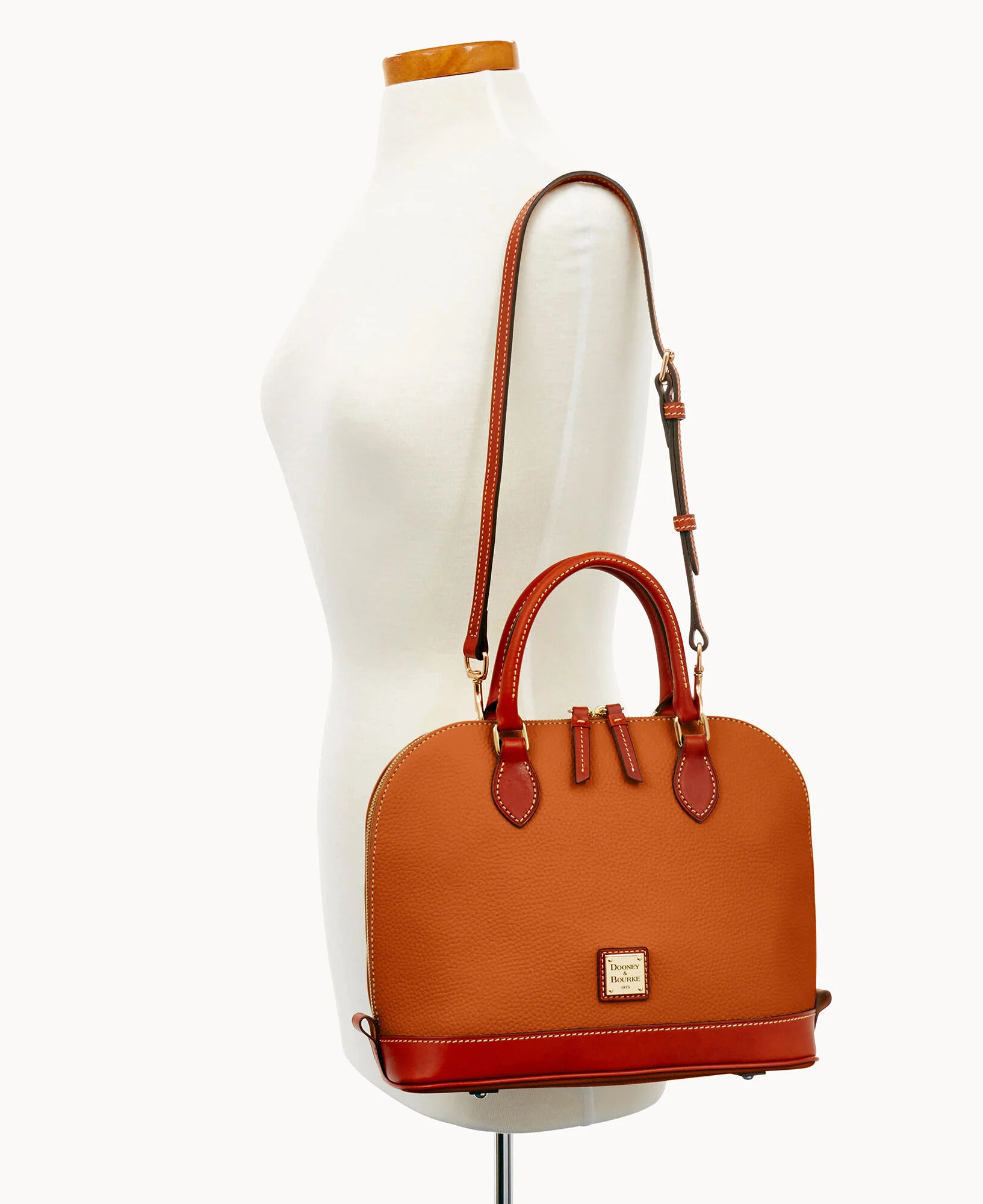 Pebble Grain Zip Zip Satchel - Image 84