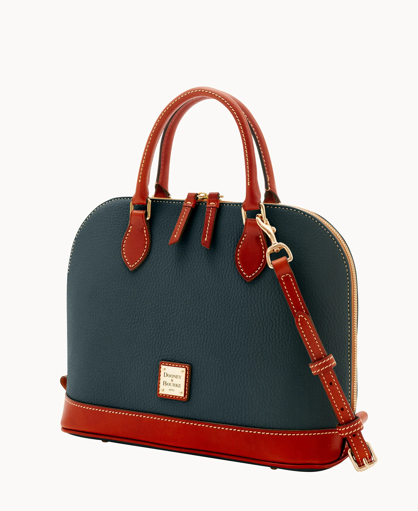 Pebble Grain Zip Zip Satchel - Image 86