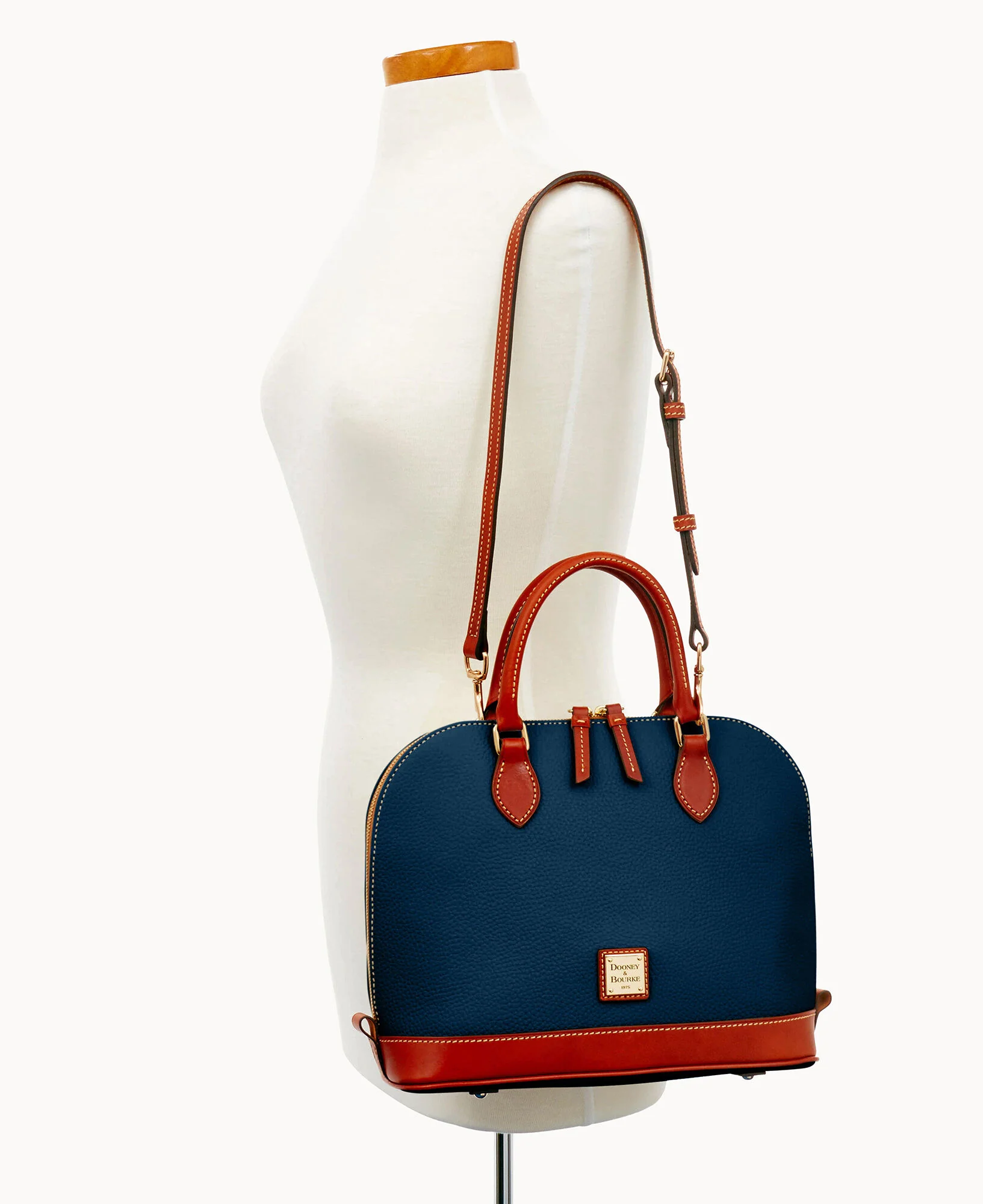 Pebble Grain Zip Zip Satchel - Image 99