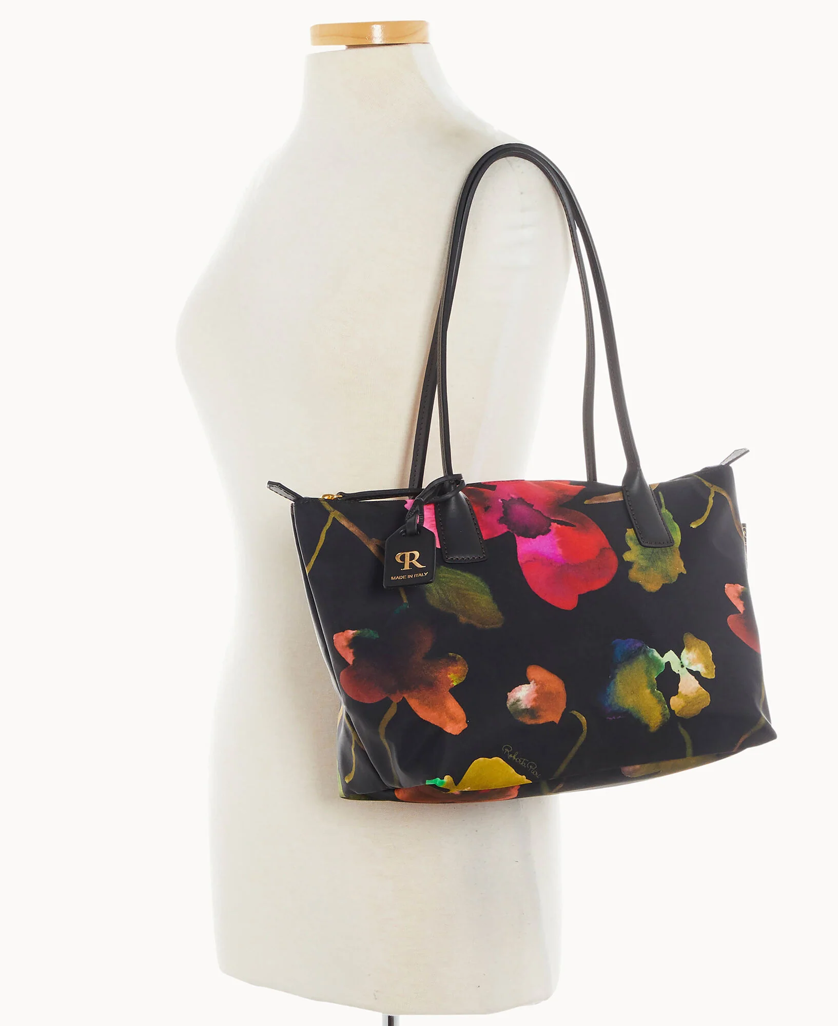 Roberta Pieri Flower Classic Sm Robertina Tote w Long Handle - Image 12