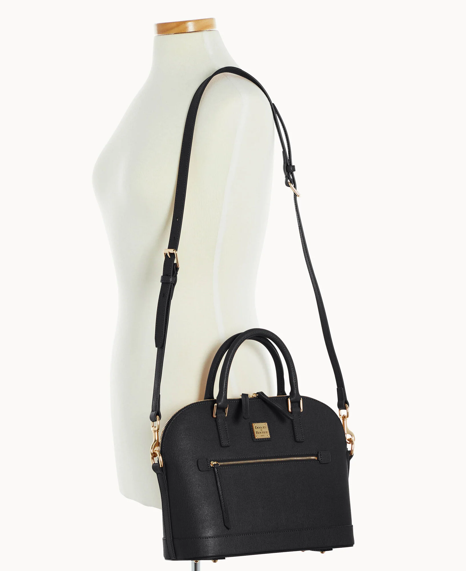 Saffiano Domed Zip Satchel - Image 30