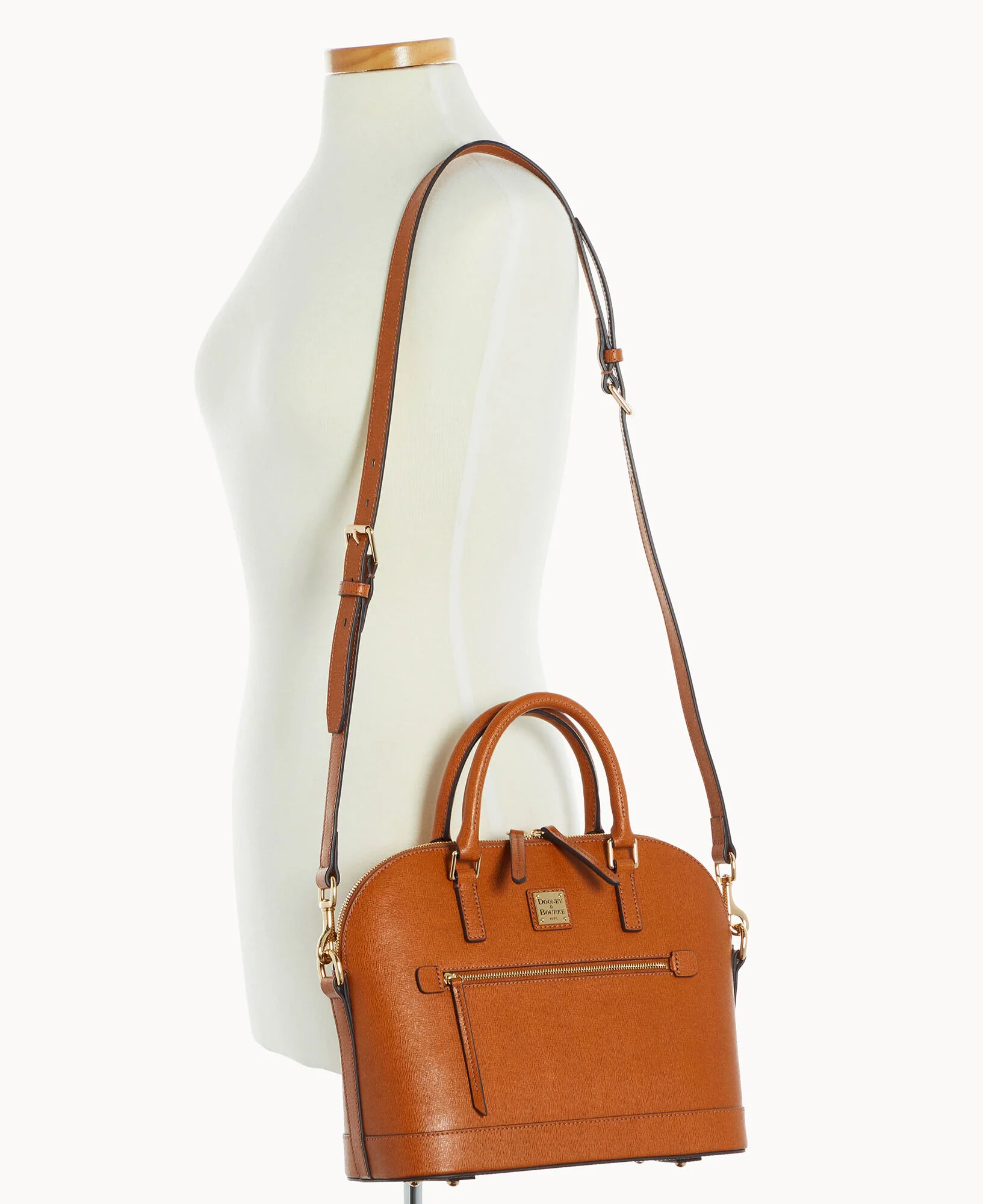 Saffiano Domed Zip Satchel - Image 37