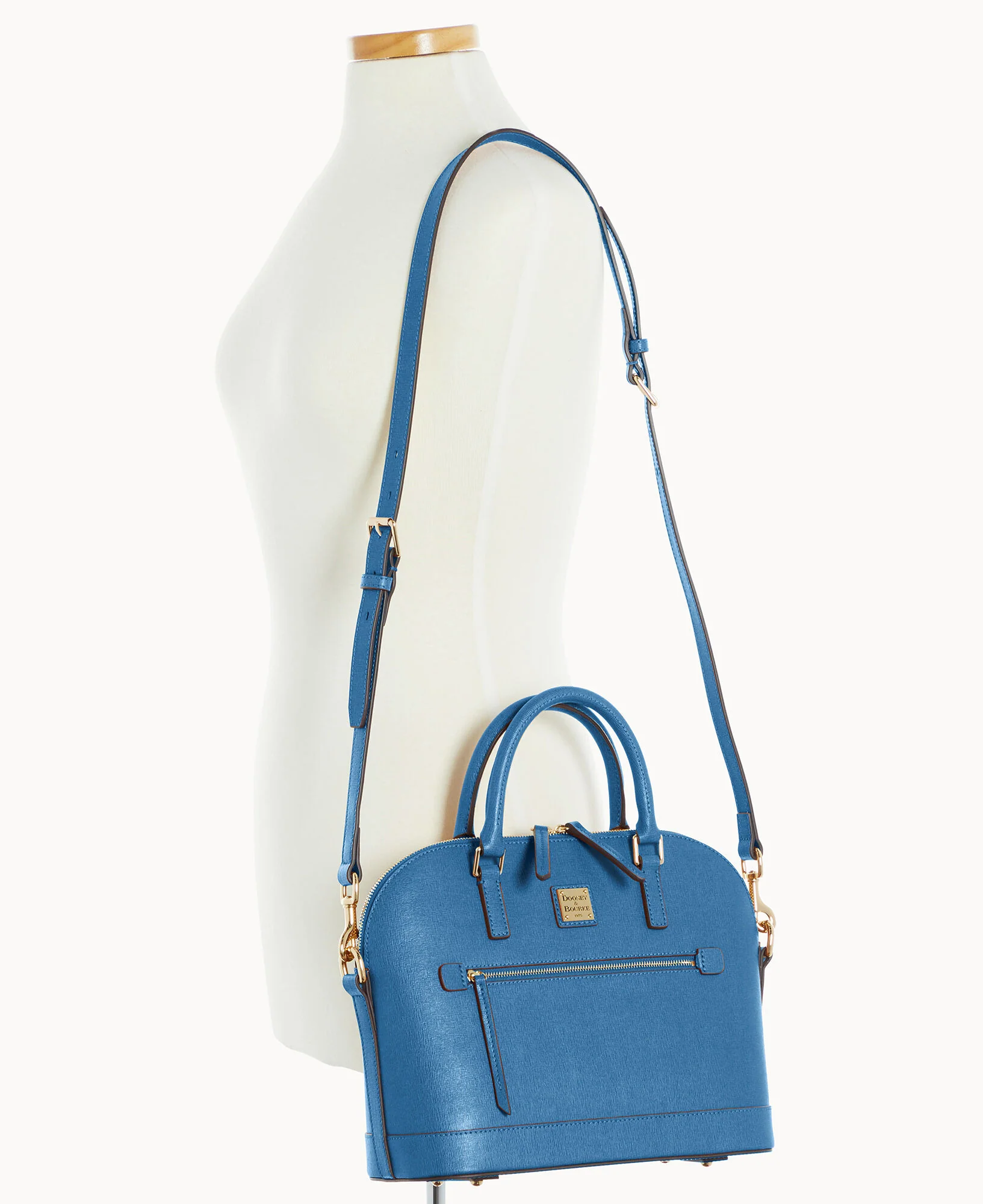 Saffiano Domed Zip Satchel - Image 45