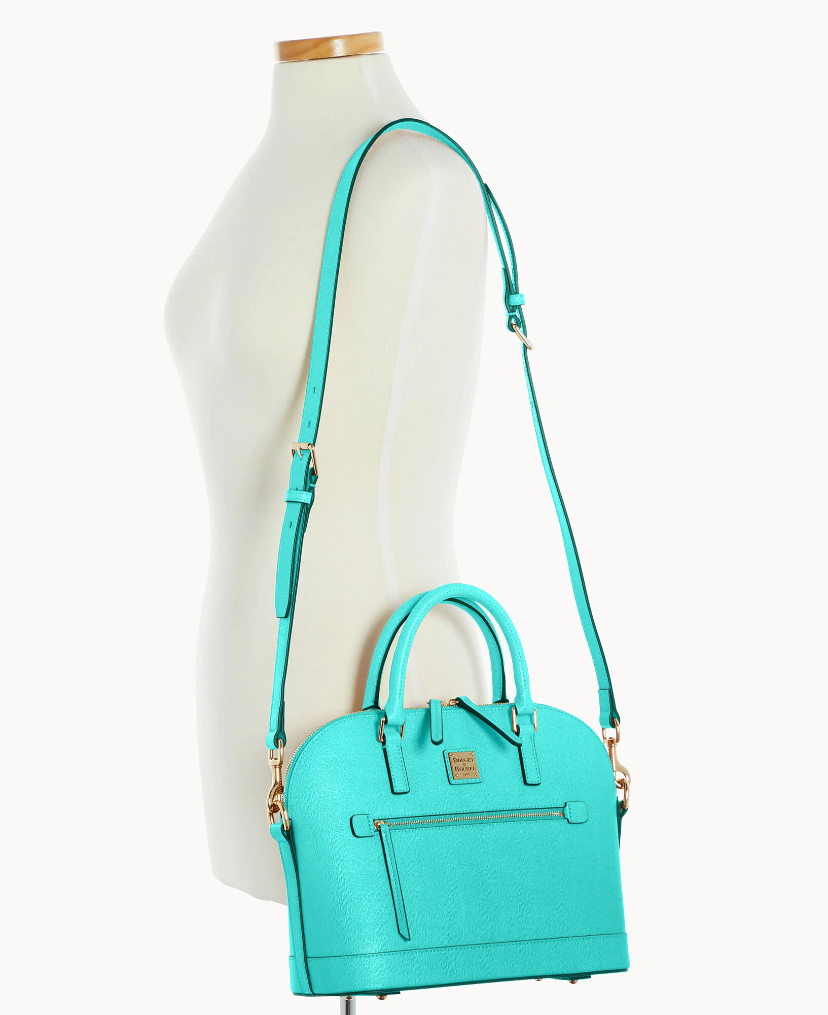 Saffiano Domed Zip Satchel - Image 57