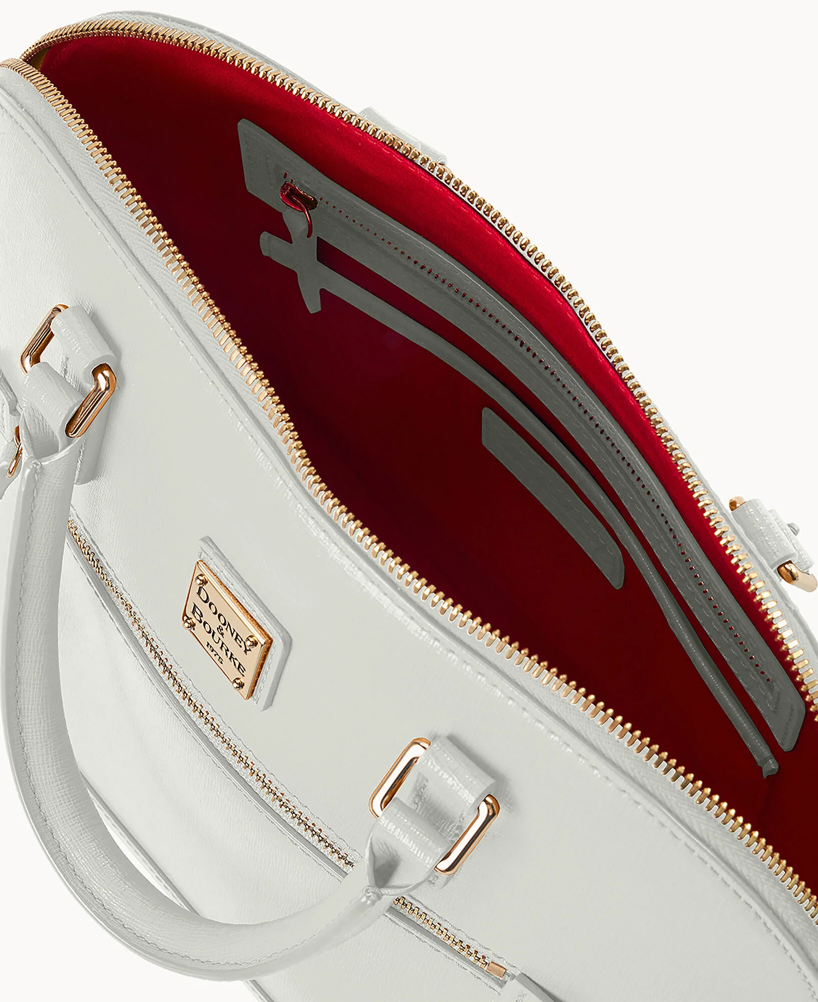 Saffiano Domed Zip Satchel - Image 86