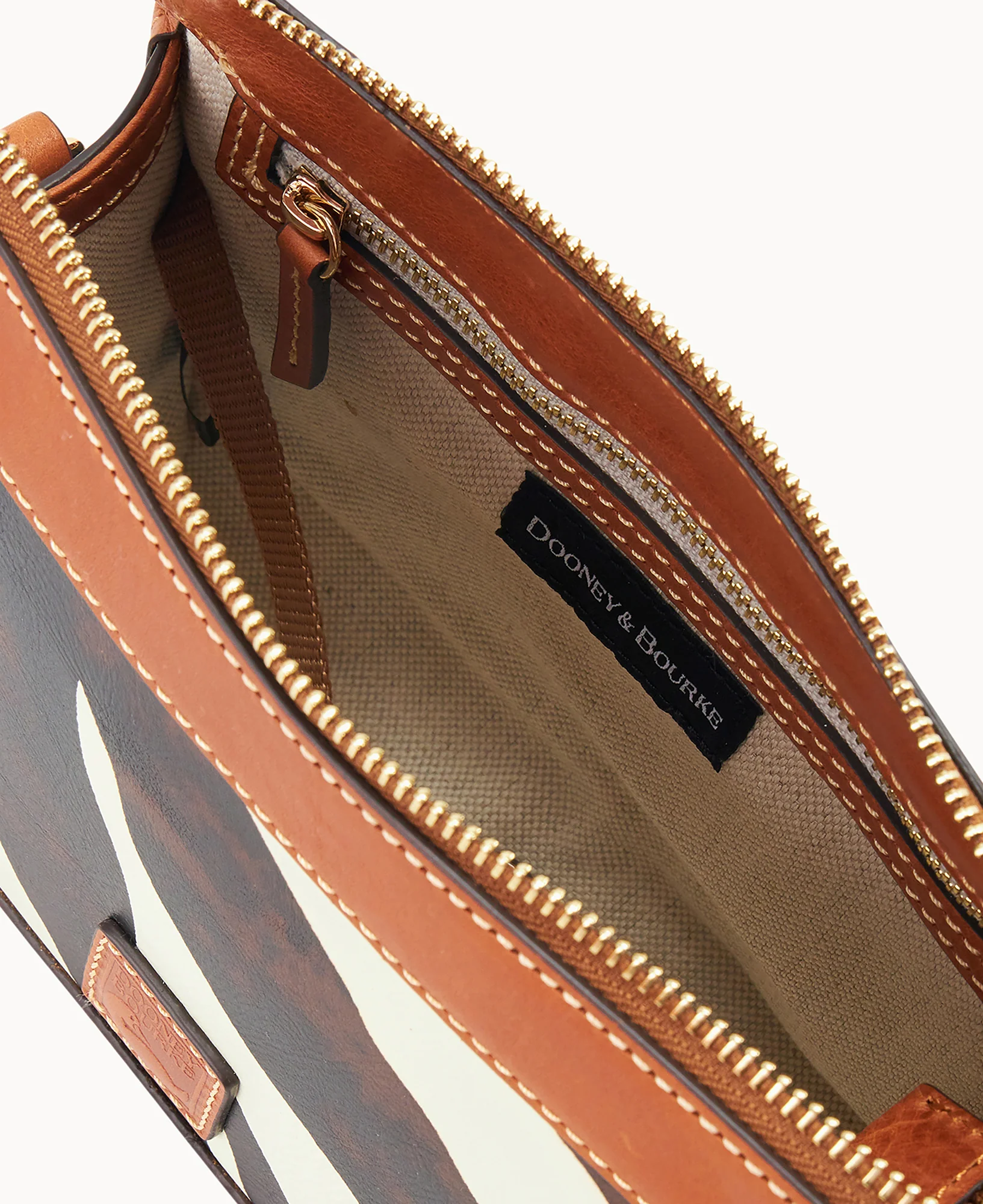Zebra Leather Zip Crossbody - Image 3